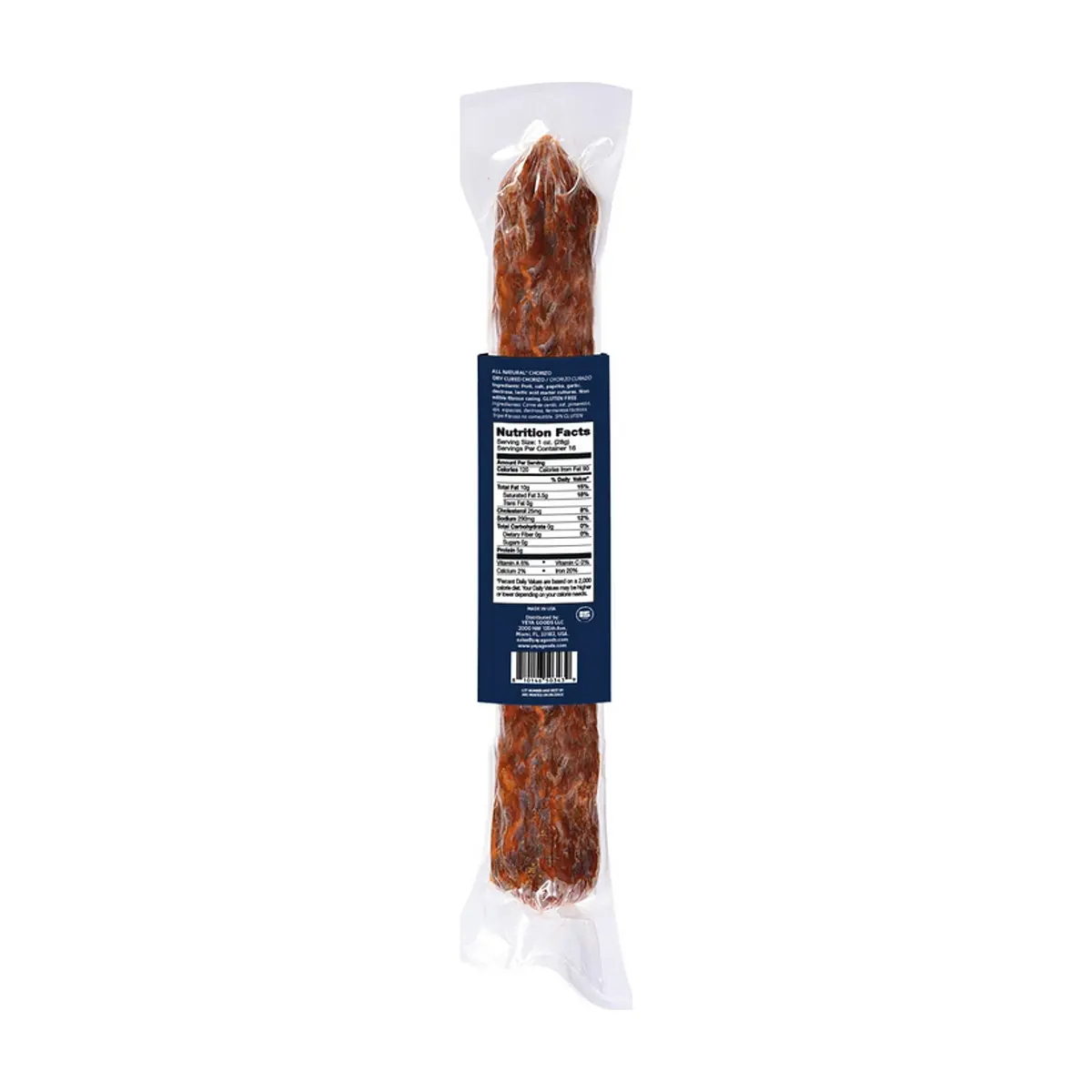 Chorizo curado tipo vela YEYA (454 g / 16 oz) - Thumbnail 2
