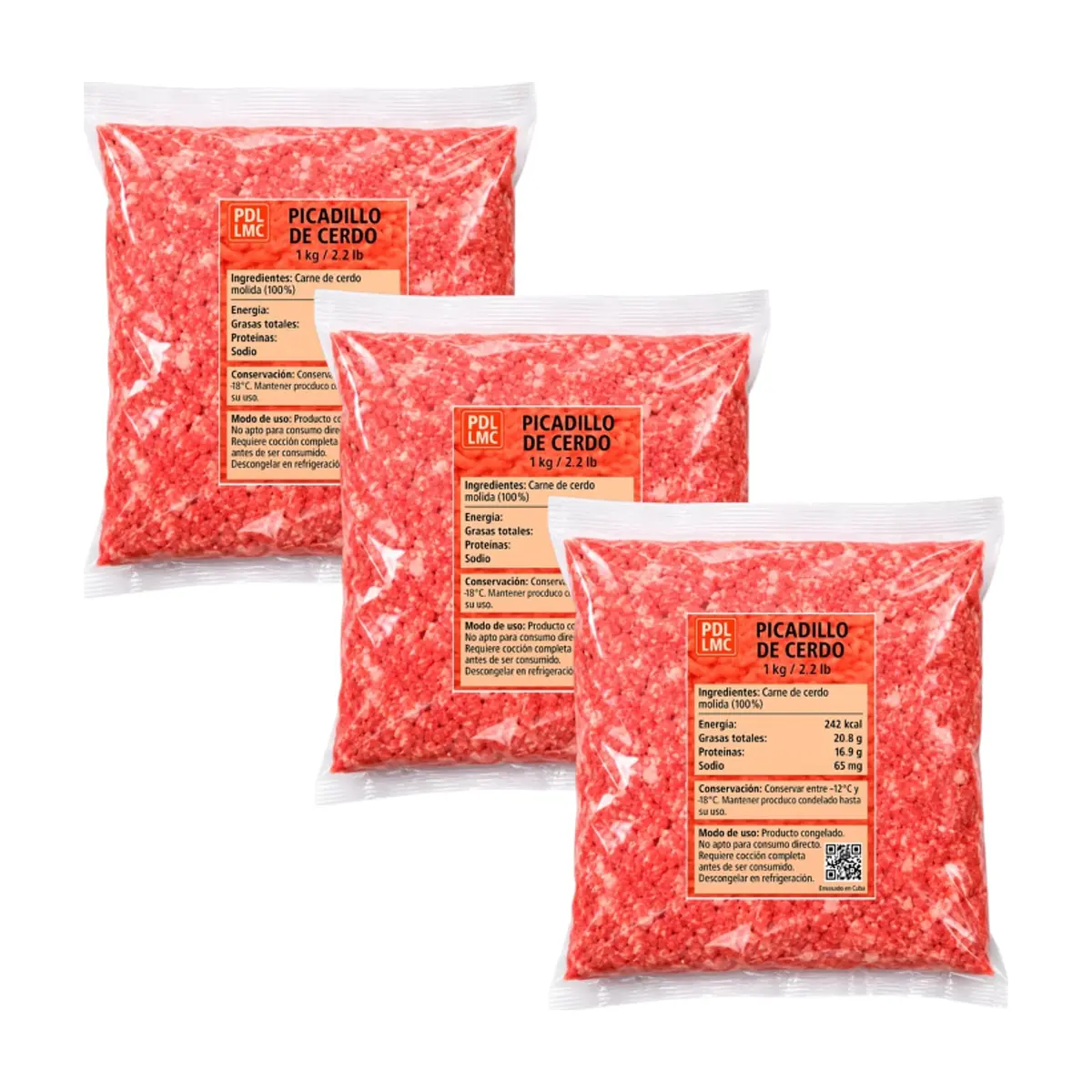 Picadillo de cerdo PDL LMC (3 x 1 kg / 2.2 lb)
