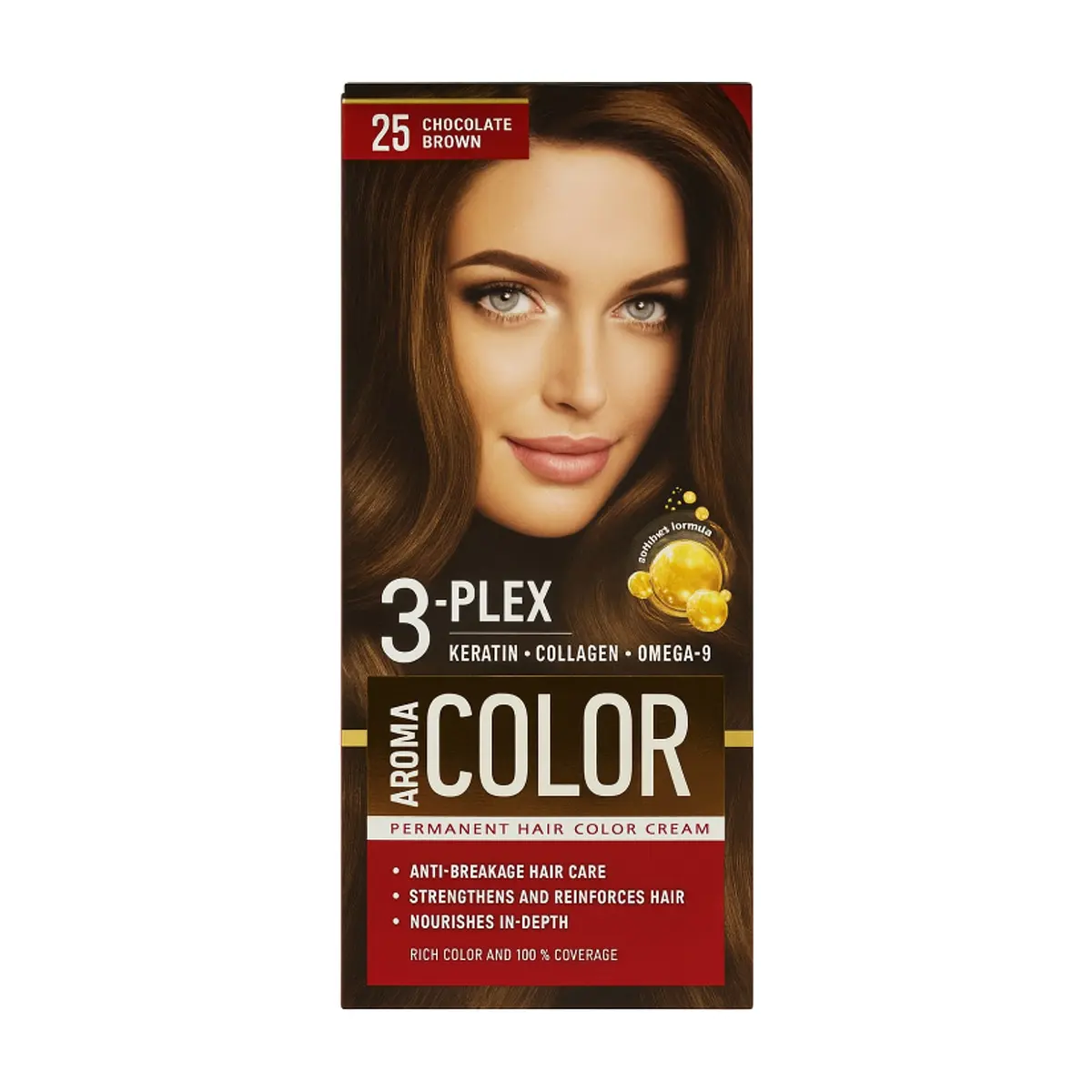 Tinte en crema para el cabello No. 25 Marrón Chocolate Aroma Color