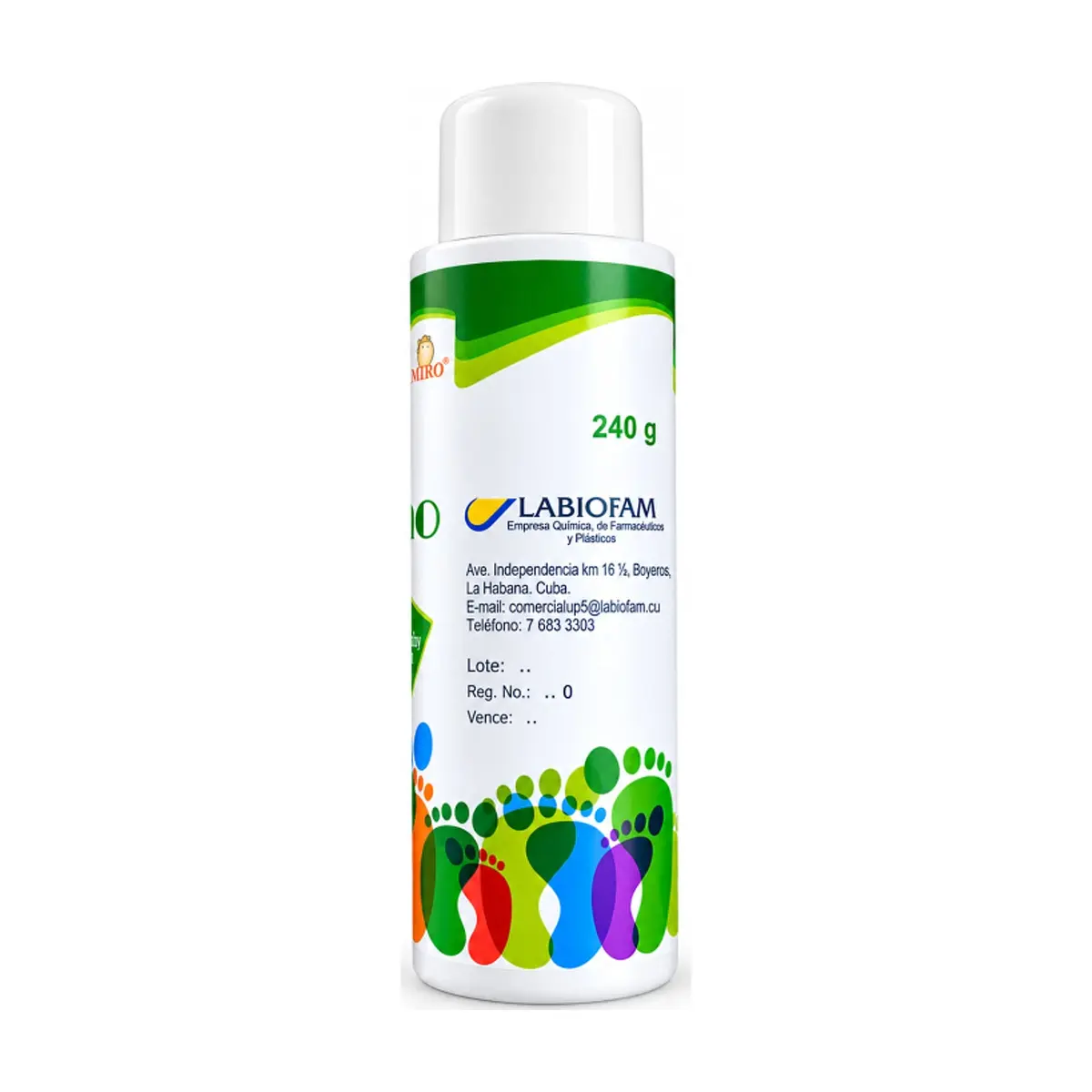 Talco para pies antifúngico y desodorante con pino macho Labiofam (240 g / 8.47 oz) - Miniatura 3