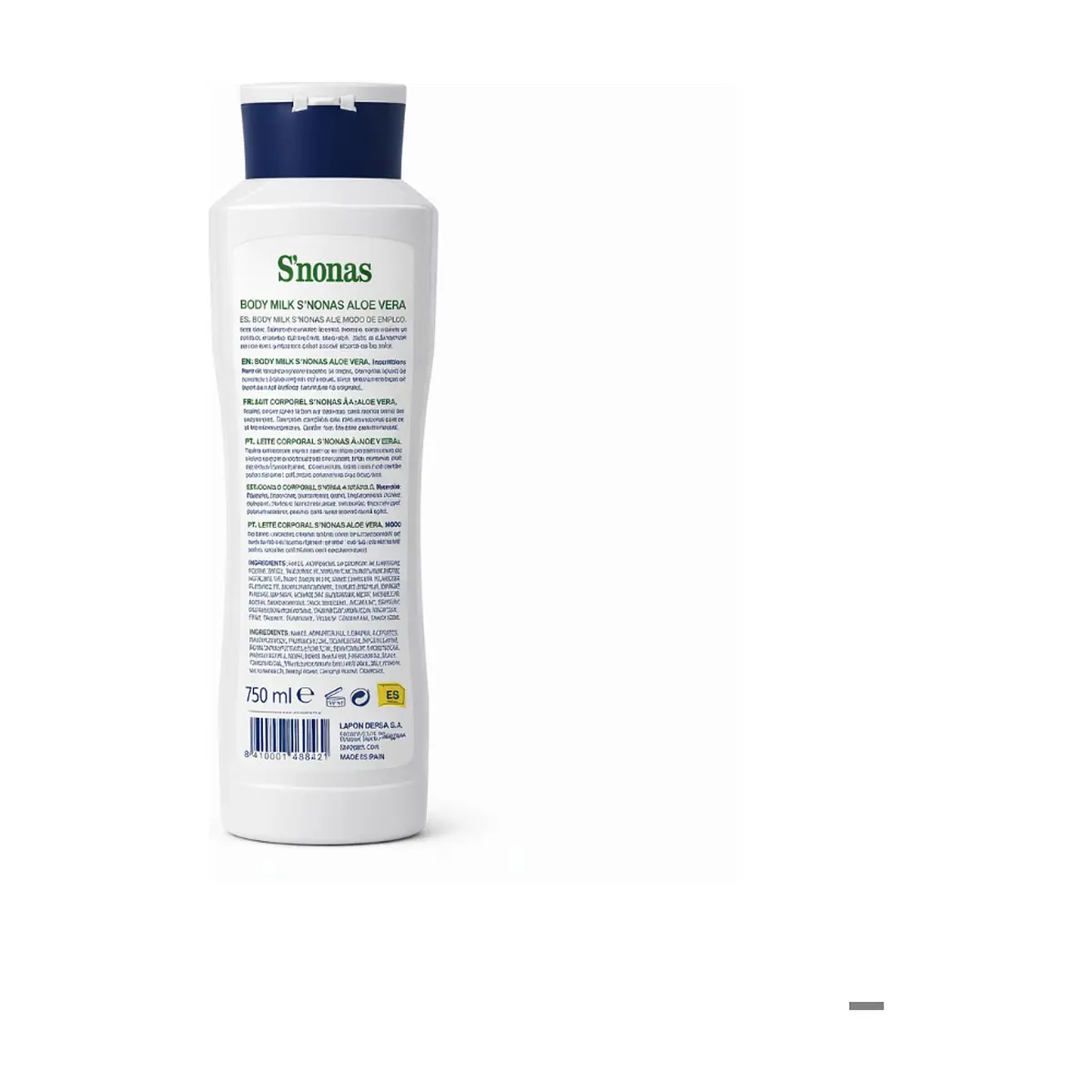 Crema corporal aloe vera S'nonas (750 ml) - Thumbnail 2