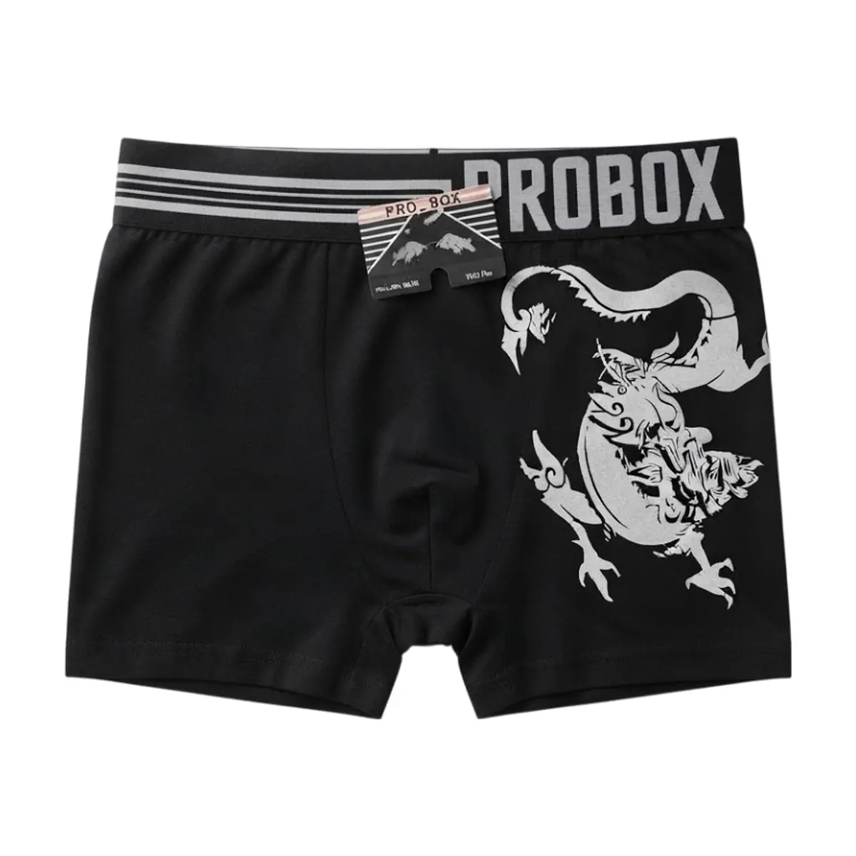 Calzoncillo para hombre negro con diseño de dragón Probox (Talla única)