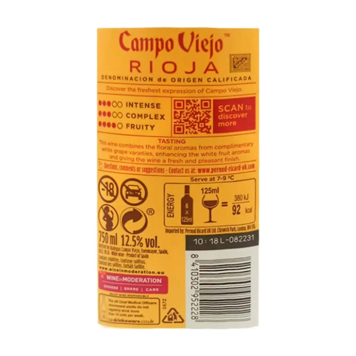 Vino blanco Rioja 2022 12.5 % vol Campo Viejo (750 ml) - Thumbnail 3