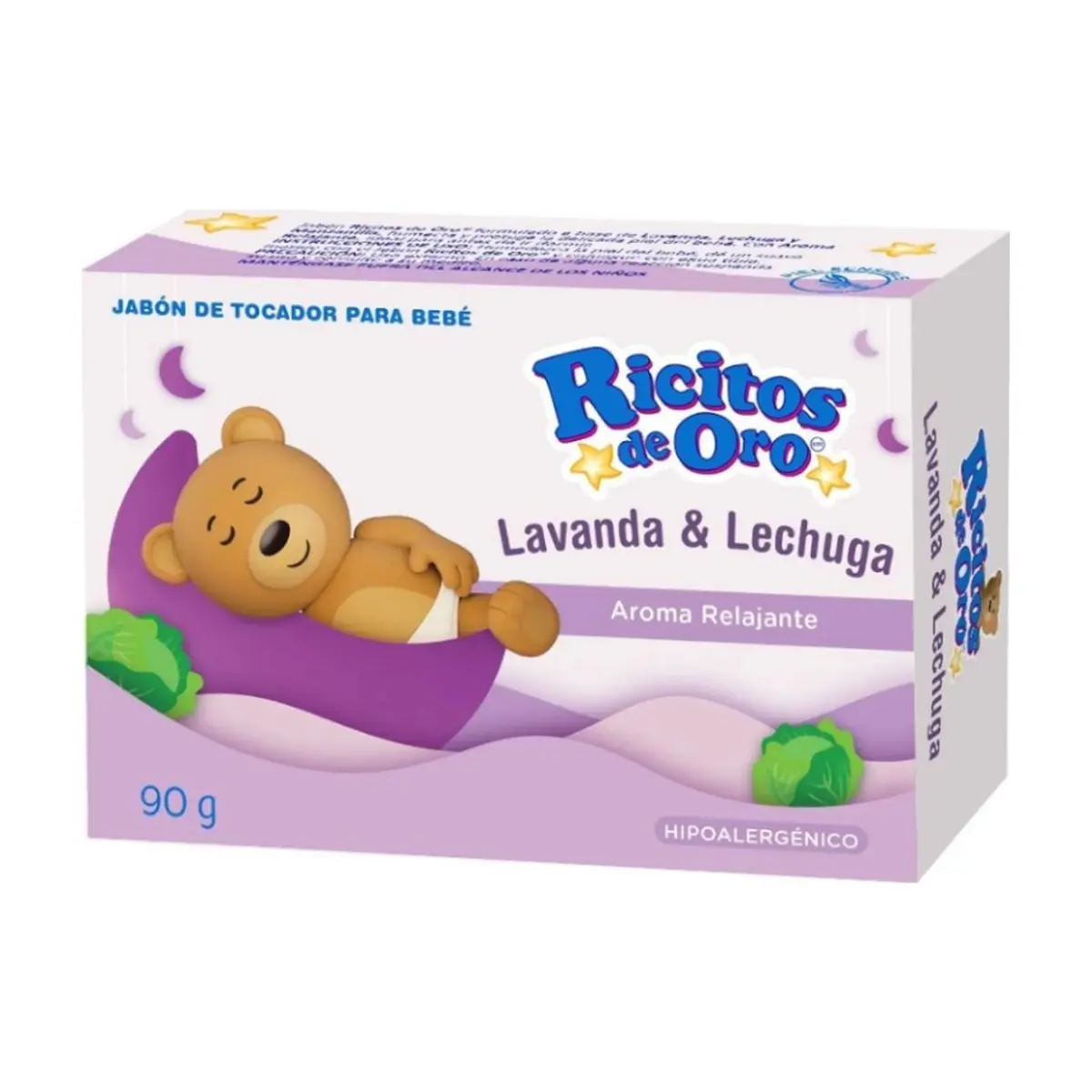 Jabón de tocador para bebé de lavanda y lechuga Ricitos de Oro (90 g / 3.17 oz)