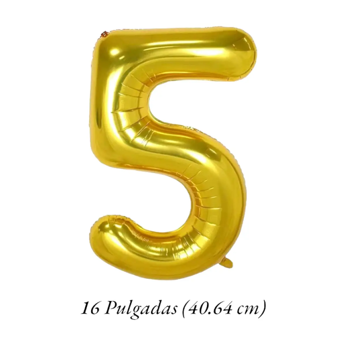 Globo dorado número 5 Balloon (16 pulgadas) - Thumbnail 2