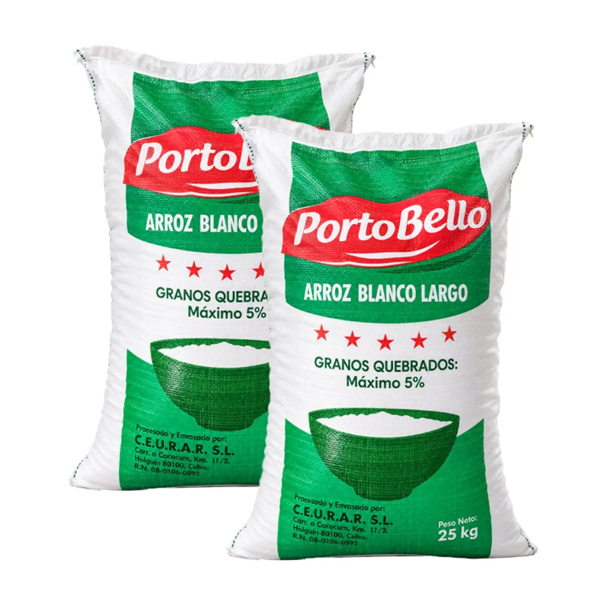 Arroz blanco de grano largo PortoBello (2 x 25 kg / 55 lb) - Imagen 1