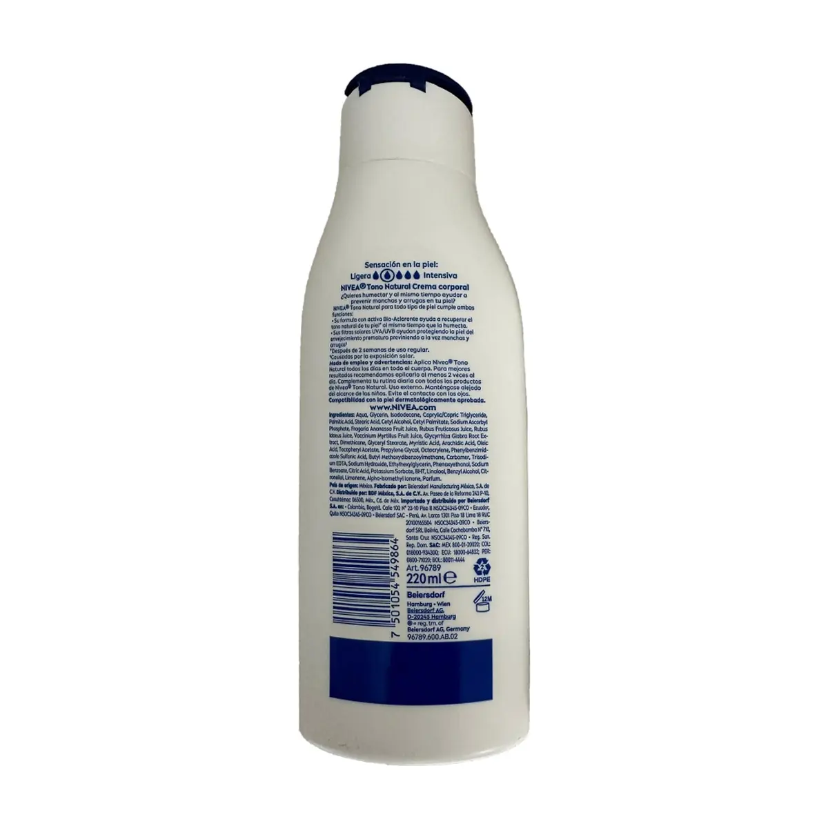 Crema corporal tono natural Nivea (220 ml) - Thumbnail 2