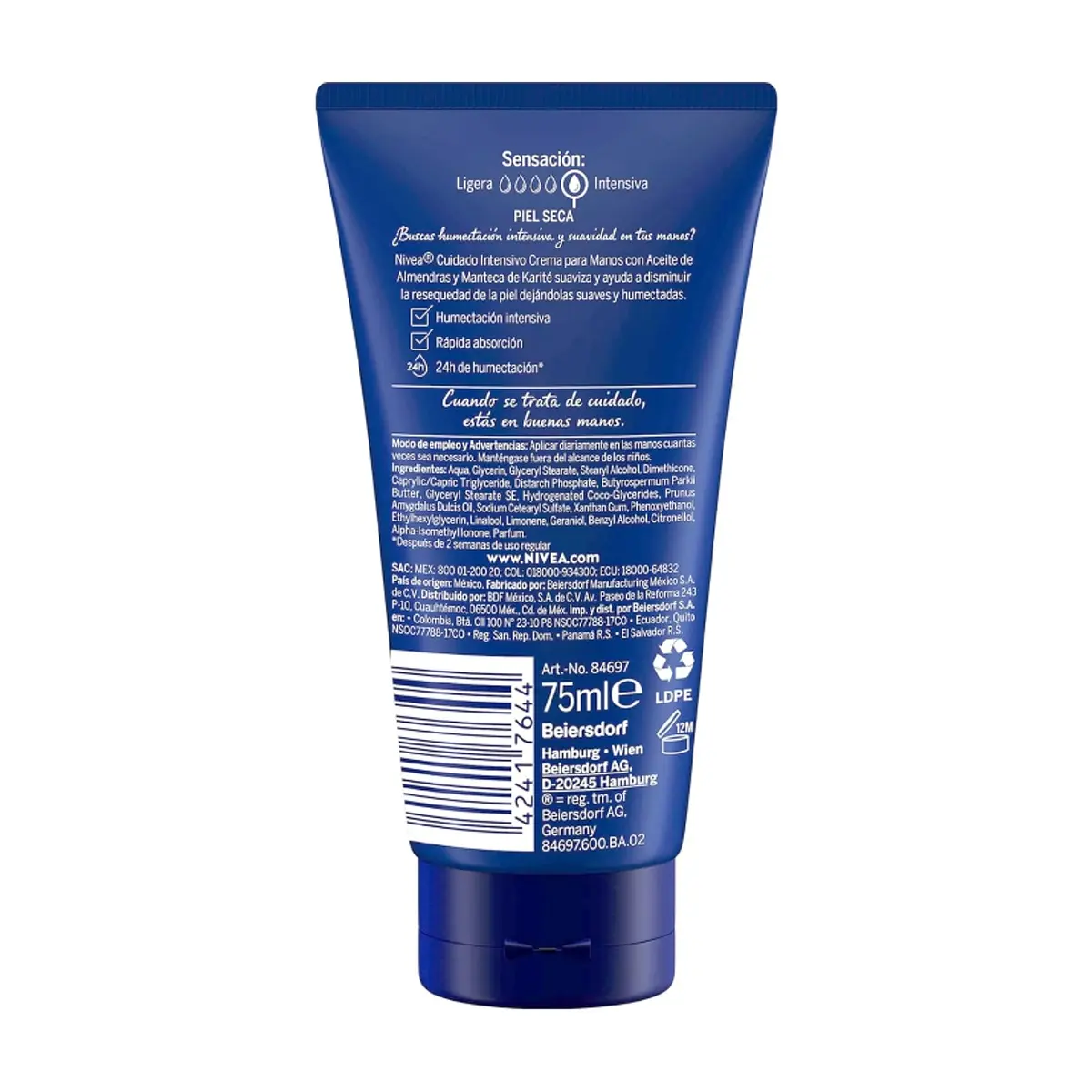 Crema para manos con aceite de almendras y manteca de karité Nivea (75 ml) - Thumbnail 3