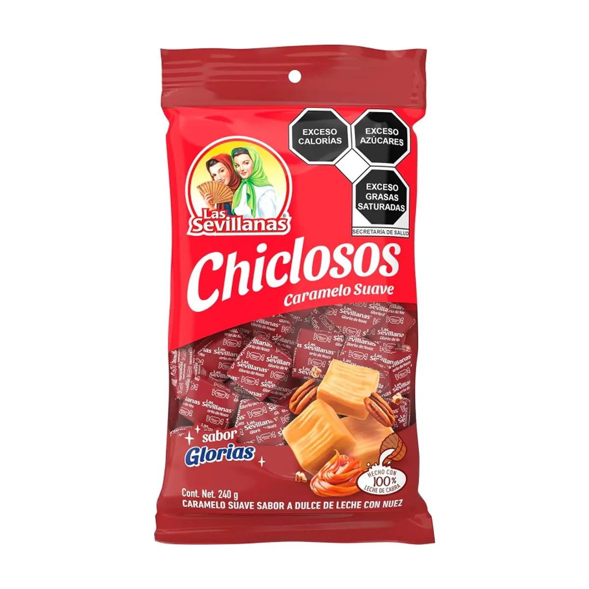 Caramelos suaves sabor a dulce de leche con nuez Chiclosos Las Sevillanas (240 g / 8.4 oz) - Thumbnail 3