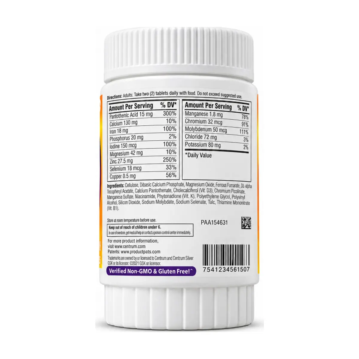 Multivitamínico para mujeres con apoyo inmunológico Minis Centrum (160 tabletas) - Miniatura 3