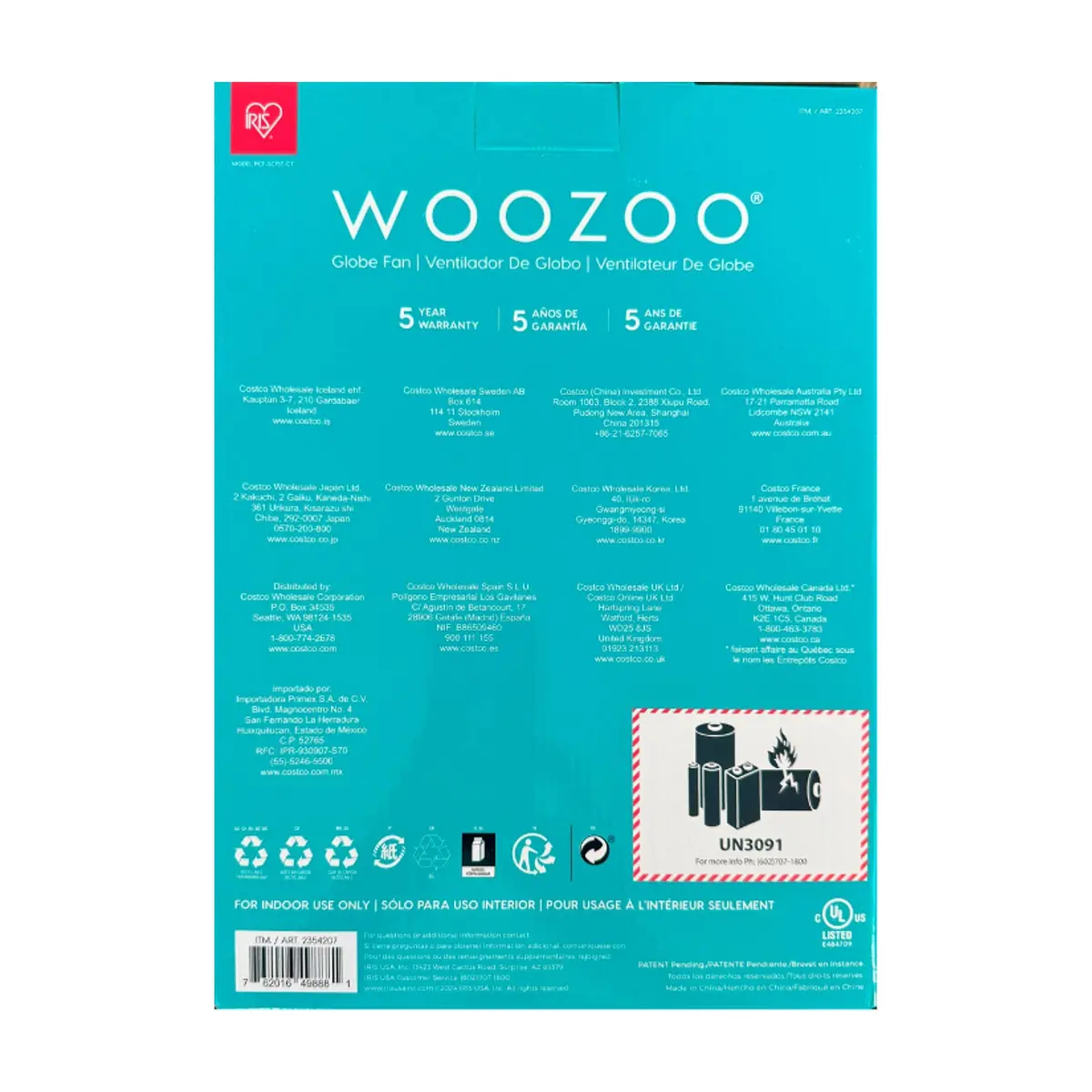 Ventilador de globo Woozoo PCF-SC15T-CT - Thumbnail 5