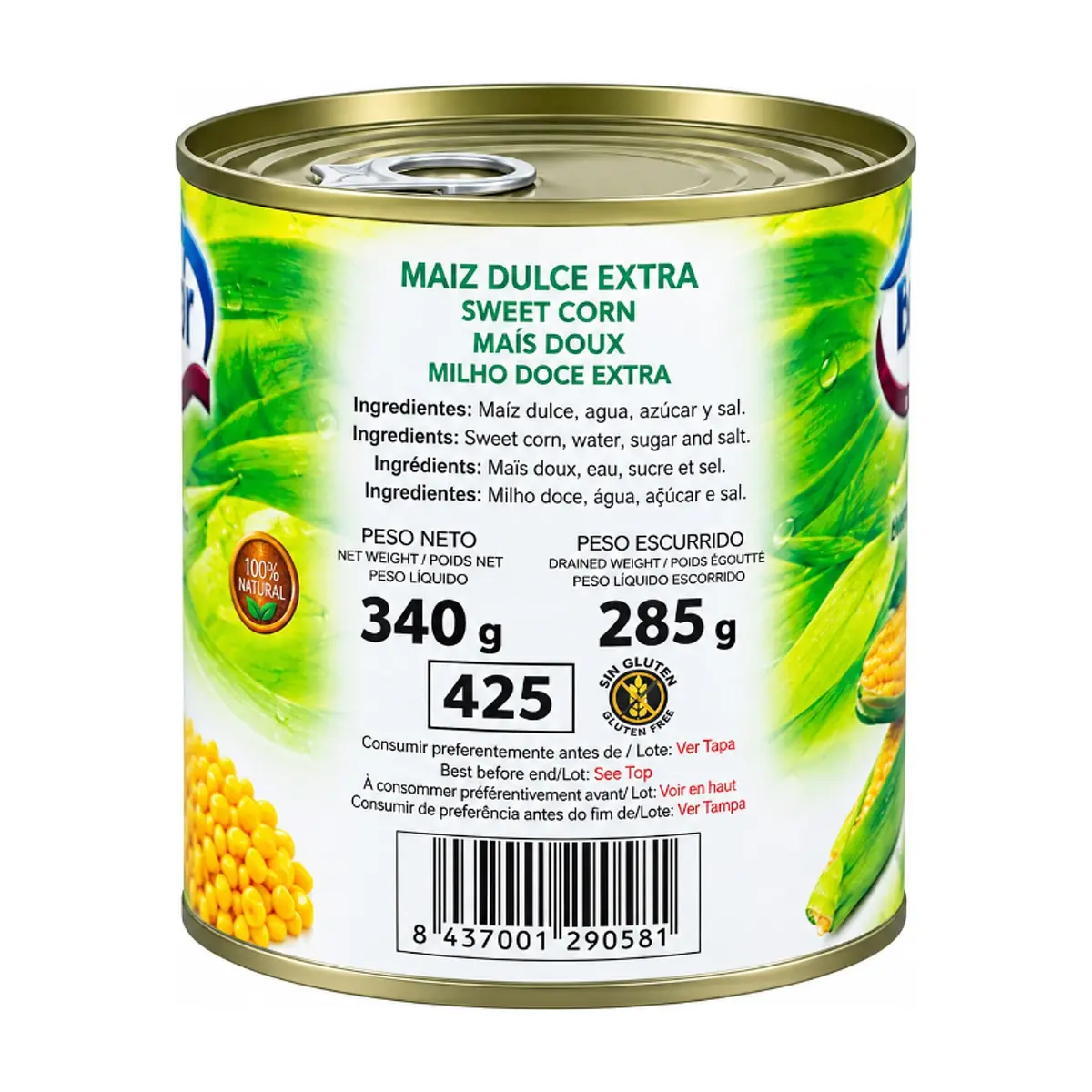 Maíz dulce extra Benimar (340 g / 11.9 oz) - Thumbnail 2