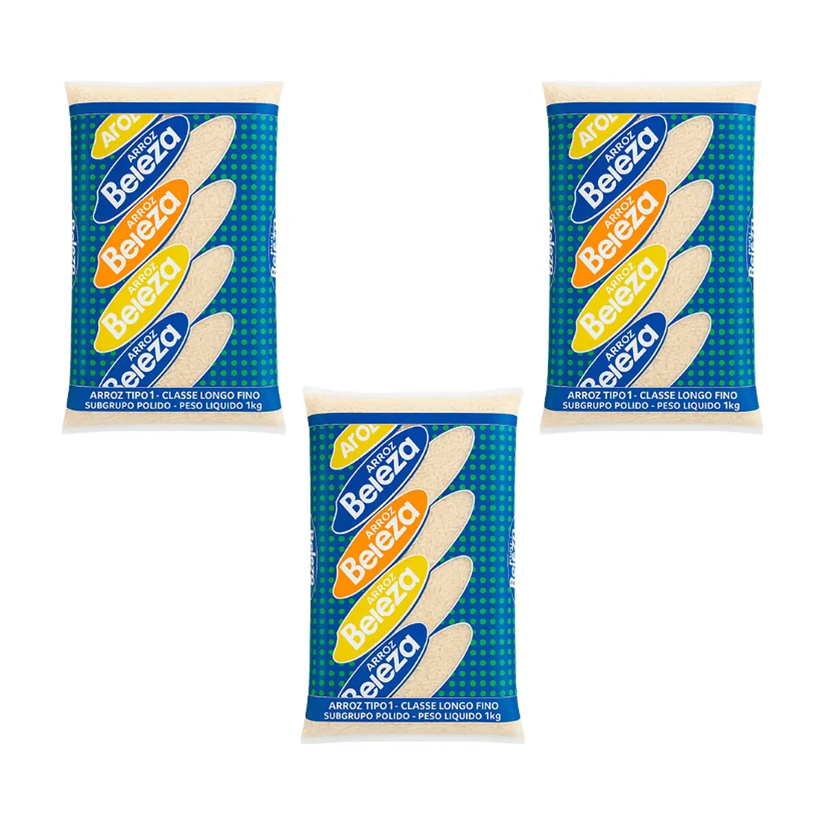 Arroz tipo 2 Beleza (3 x 1 kg / 2.2 lb) - Miniatura 1