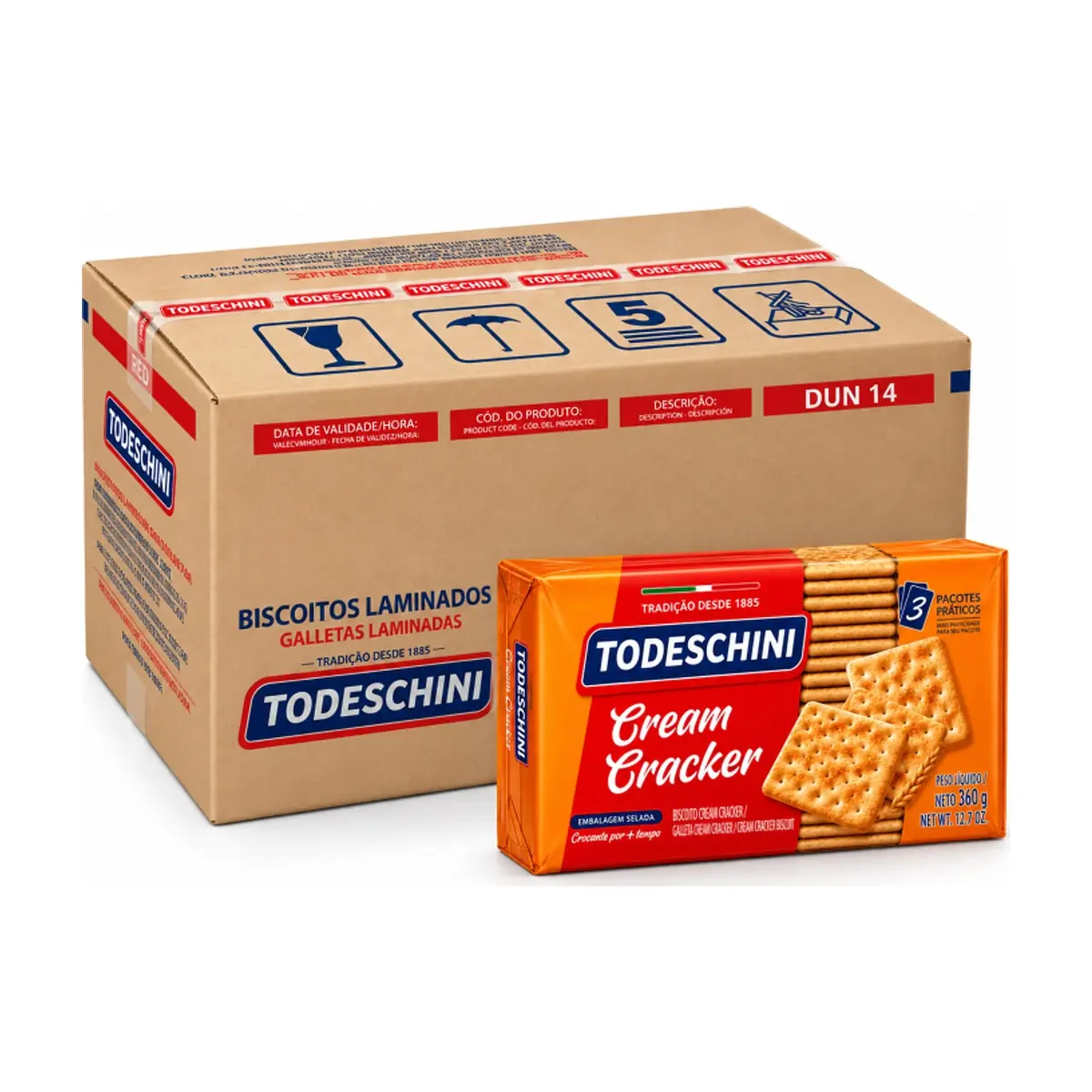 Galletas cream cracker Todeschini (20 x 360 g / 12.7 oz)