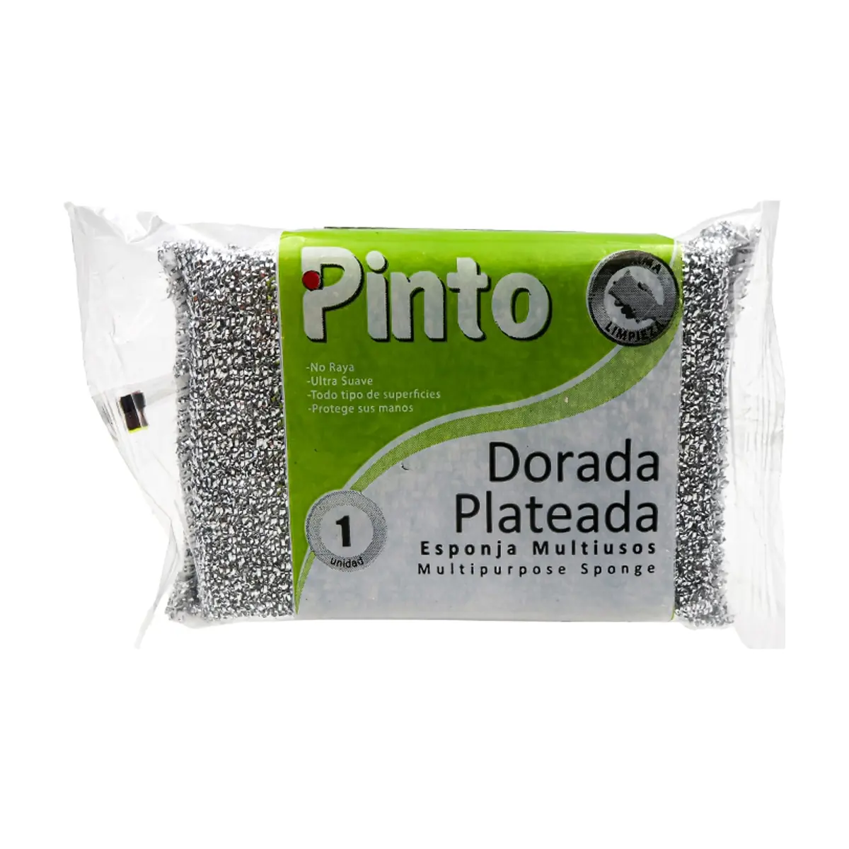 Esponja multiusos dorada-plateada Pinto - Thumbnail 2