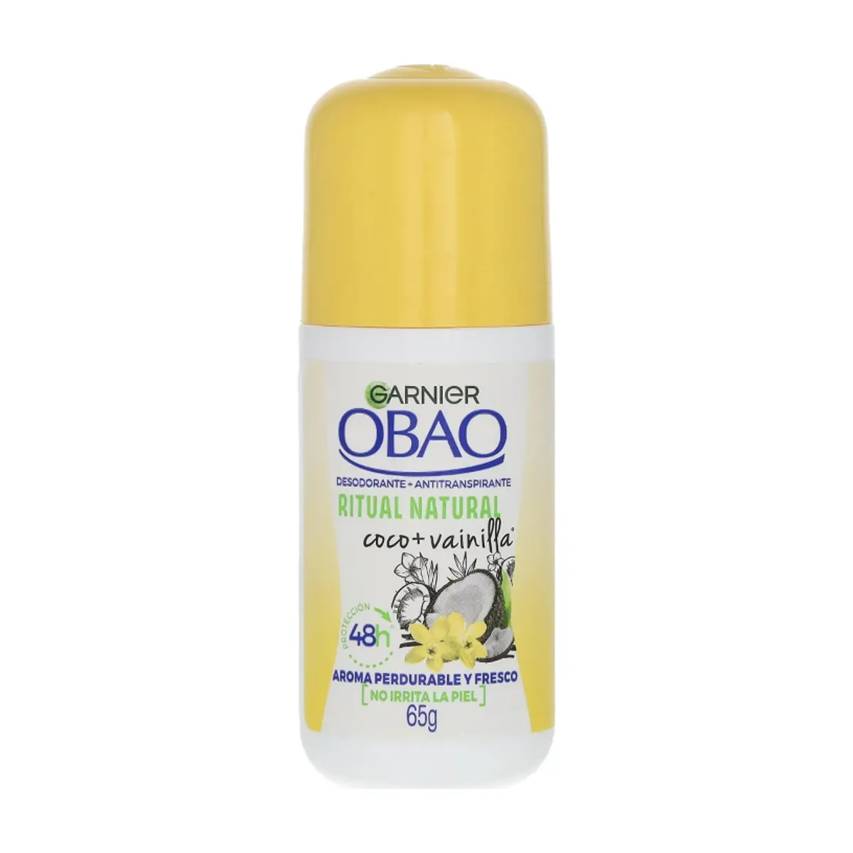 Desodorante antitranspirante Ritual Natural de coco y vainilla Obao Garnier (65 g / 2.29 oz)