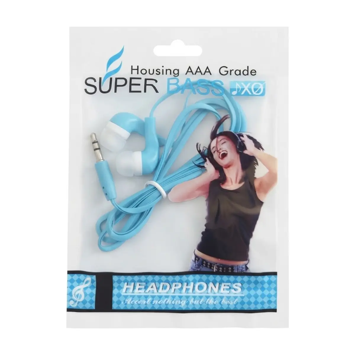 Audífonos con cable 3.5 mm color azul Super Bass XO XR-3158 - Imagen 1