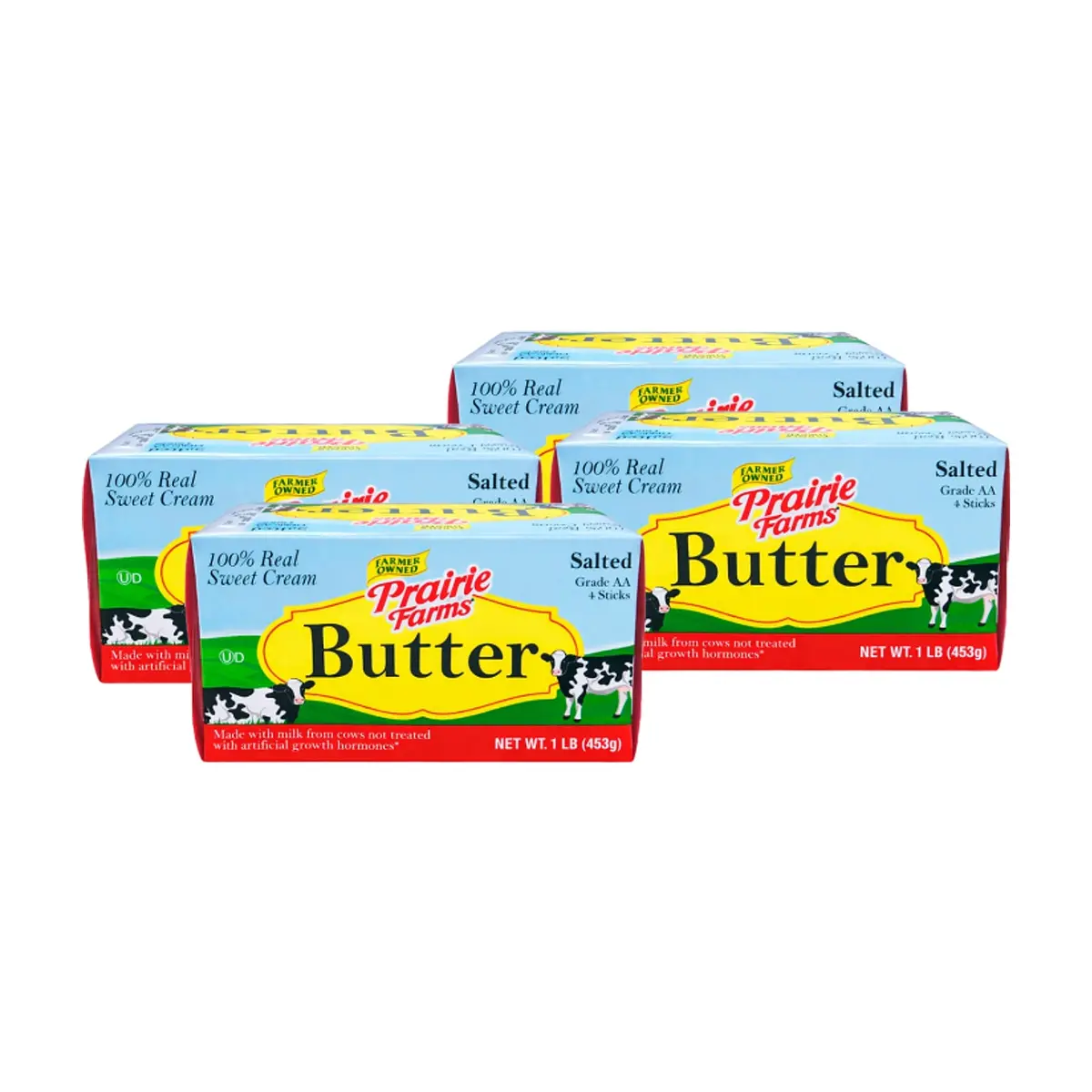 Mantequilla con sal Prairie Farms (4 x 453 g / 1 lb)