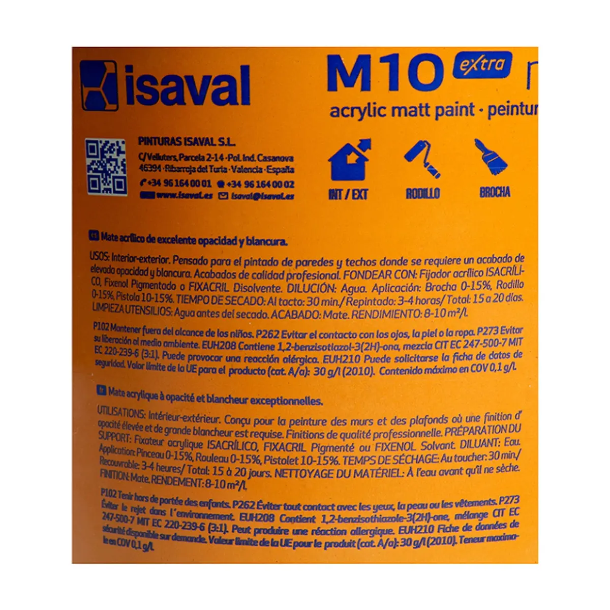 Pintura acrilica interior y exterior color verde cálido M - 10 Isaval (5 Kg / 11 lb) - Thumbnail 2