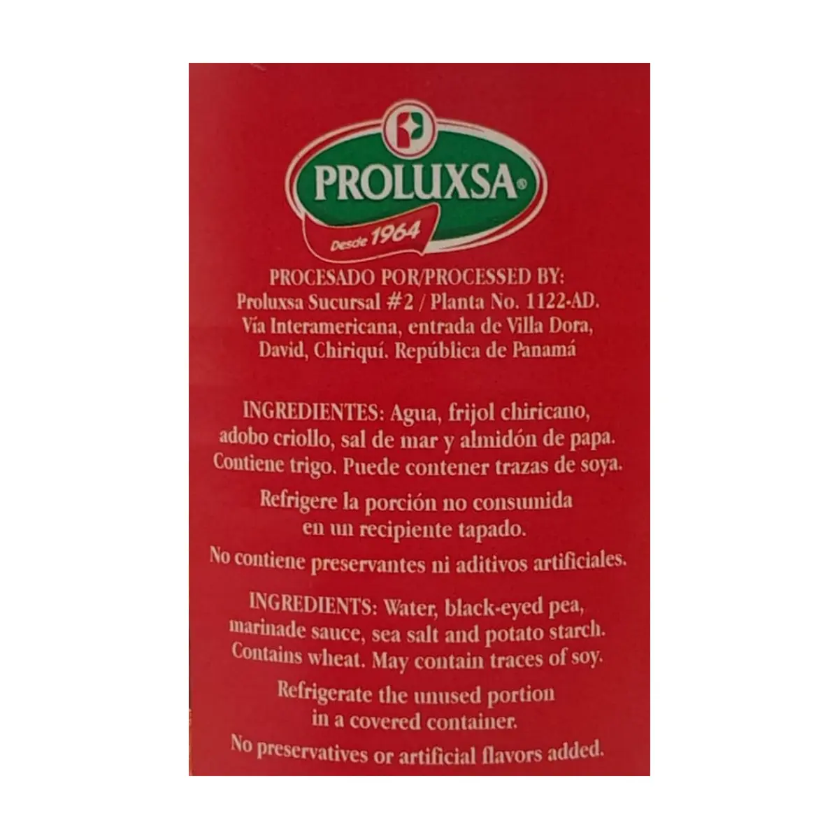 Frijol chiricano con adobo casero Proluxsa (425 g / 15 oz) - Thumbnail 3
