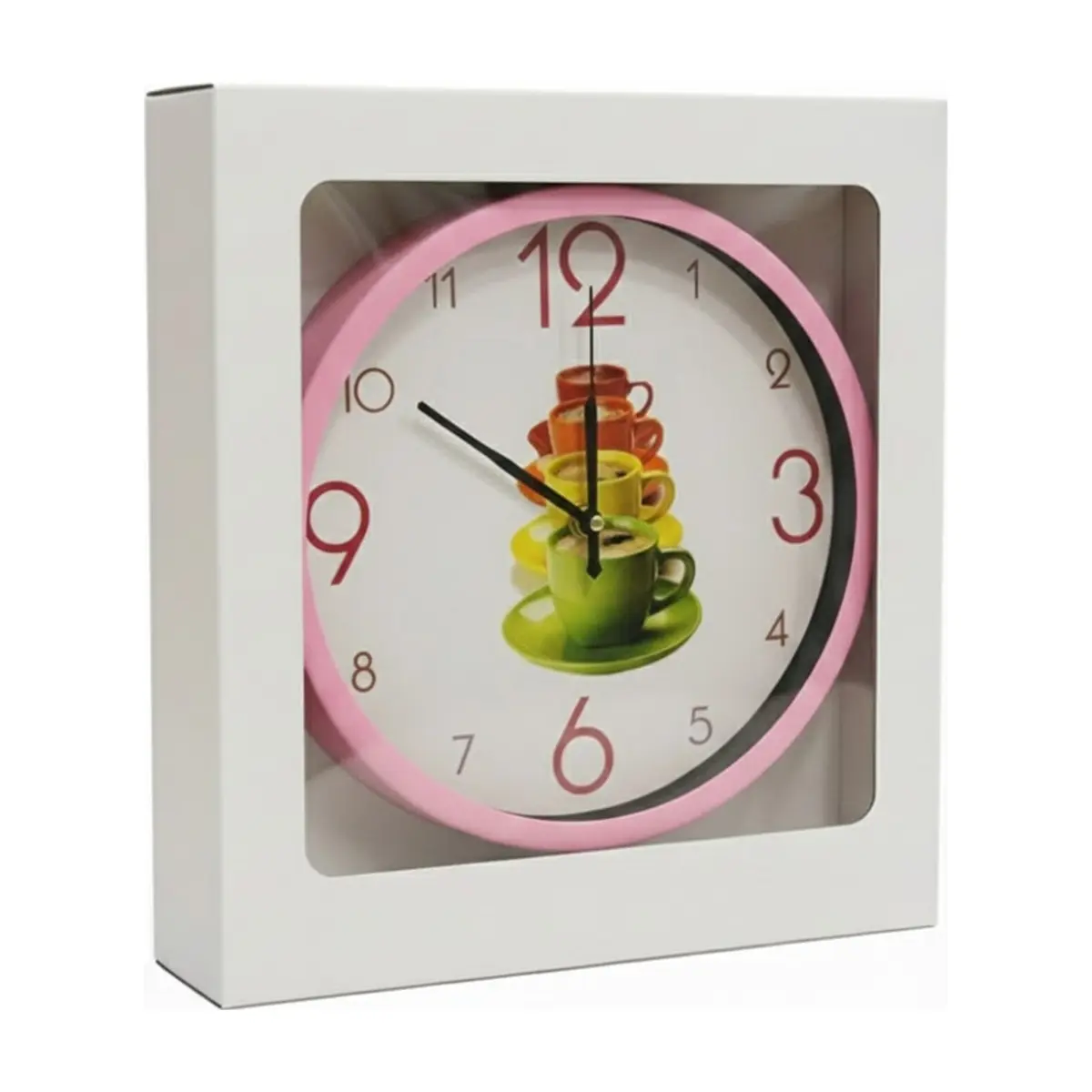 Reloj de pared decorativo (25 cm) con temática de café Yanda - Thumbnail 2