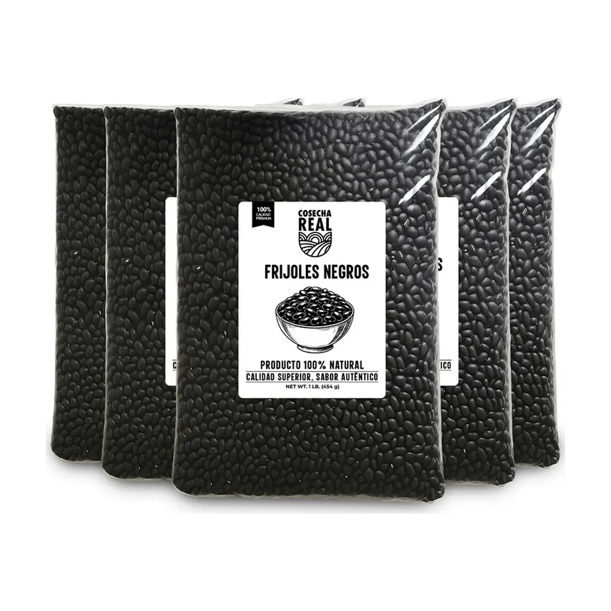 Frijoles negros Cosecha Real (5 x 454 g / 1 lb)