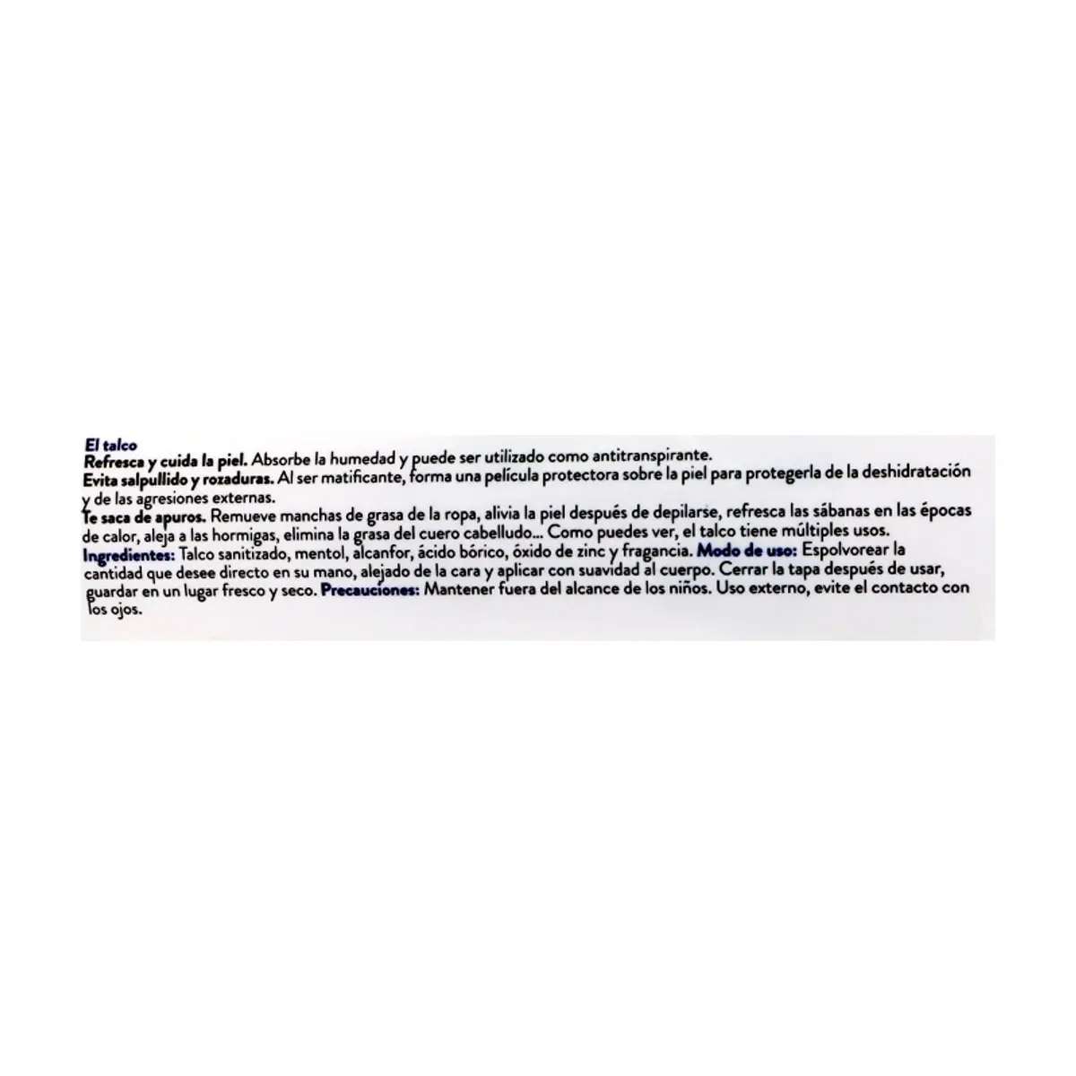 Talco corporal fresco alcanforado Dos Caras (150 g / 6.2 oz) - Thumbnail 8