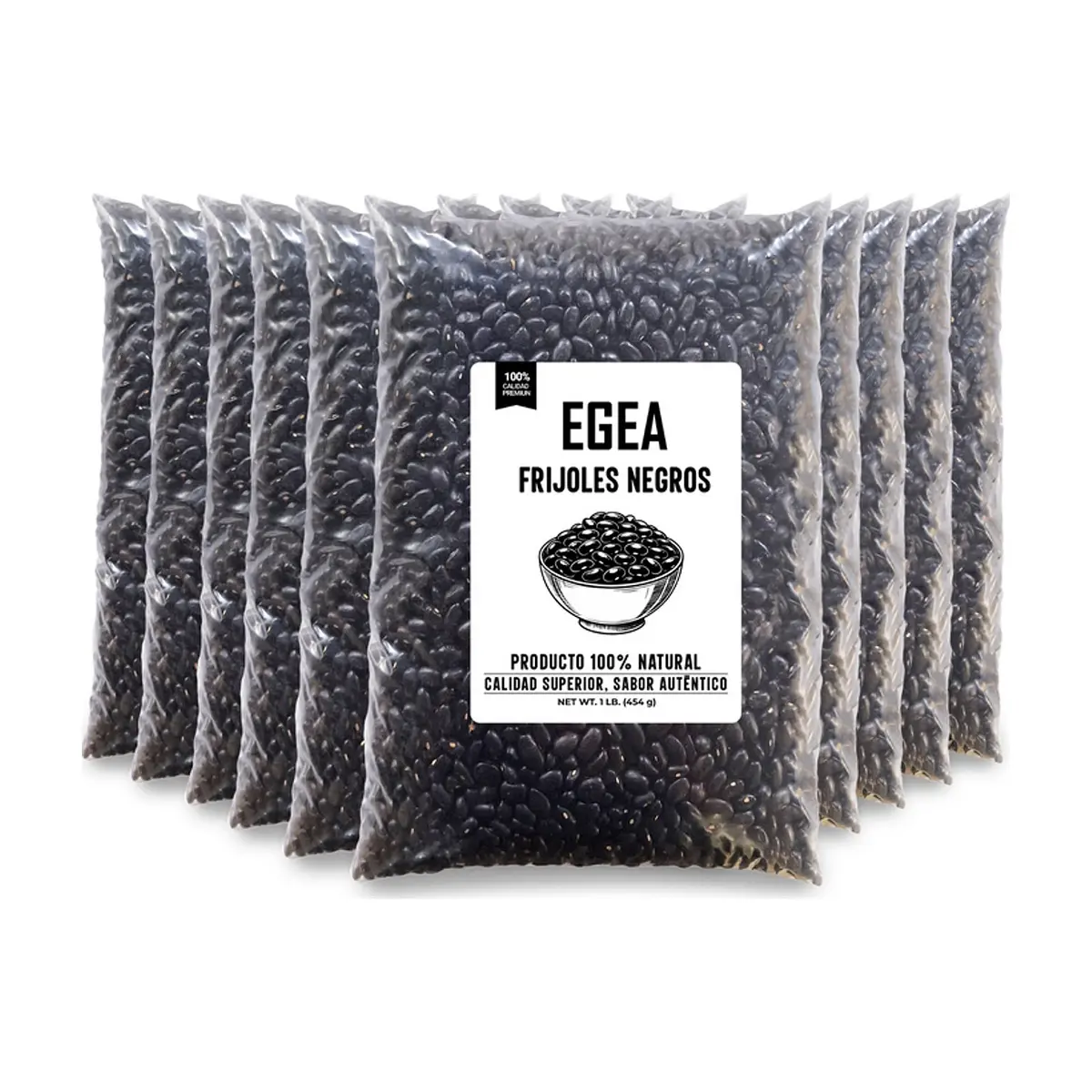Frijoles negros EGEA (10 x 454 g / 1 lb)