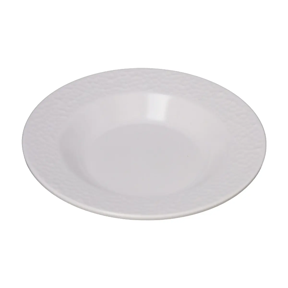 Plato hondo color blanco crema Kulsan