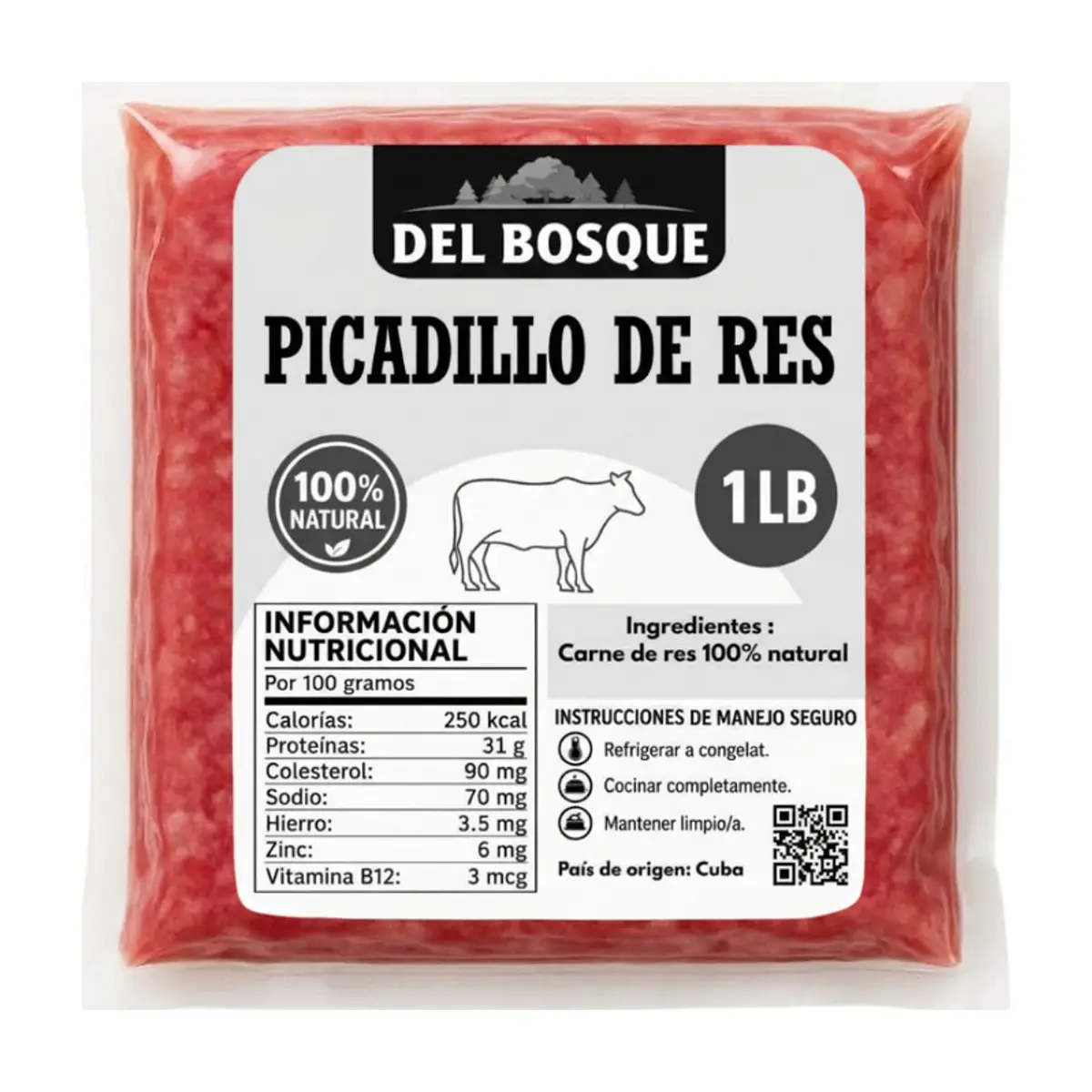 Picadillo de res Del Bosque (453 g / 1 lb)
