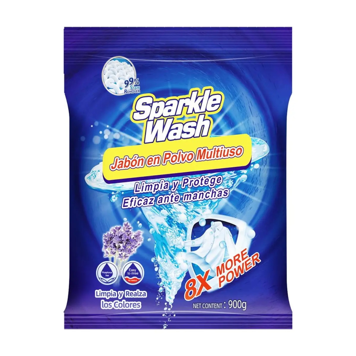Detergente en polvo Sparkle Wash (900 g / 1.98 lb)