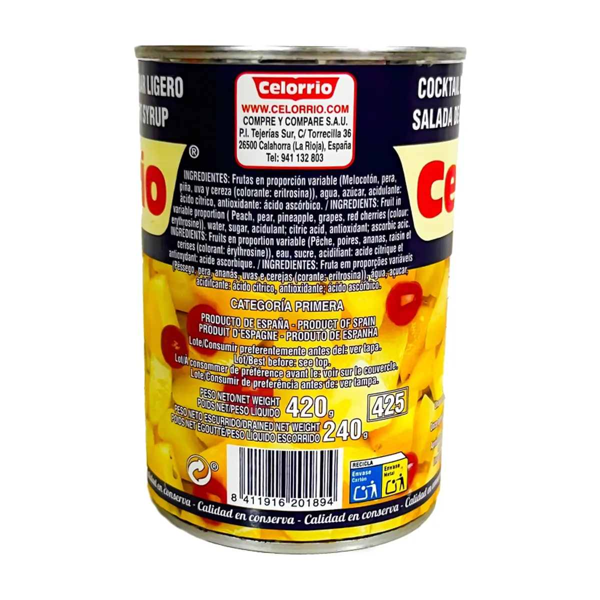 Coctel de frutas Celorrio (420 g / 14.81 oz) - Thumbnail 2