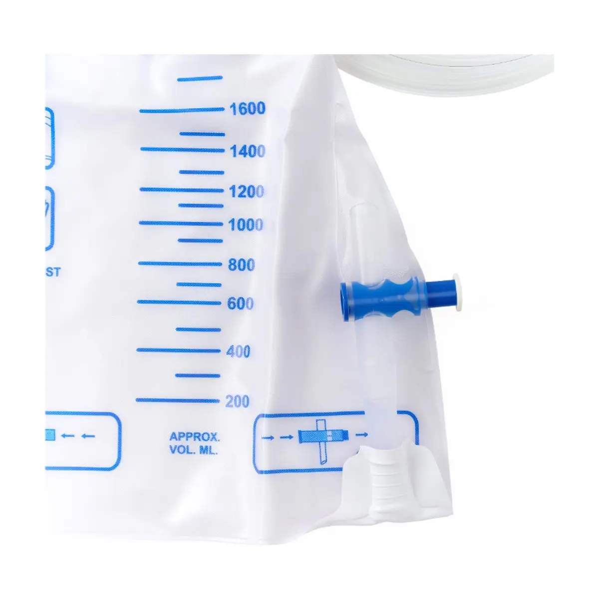 Bolsa de drenaje urinario con válvula antirreflujo Medline 2000 ml - Thumbnail 6