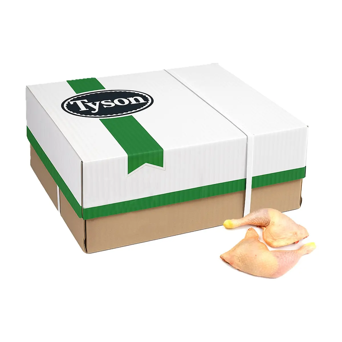 Caja de cuartos traseros de pollo Tyson (15 kg / 33 lb)