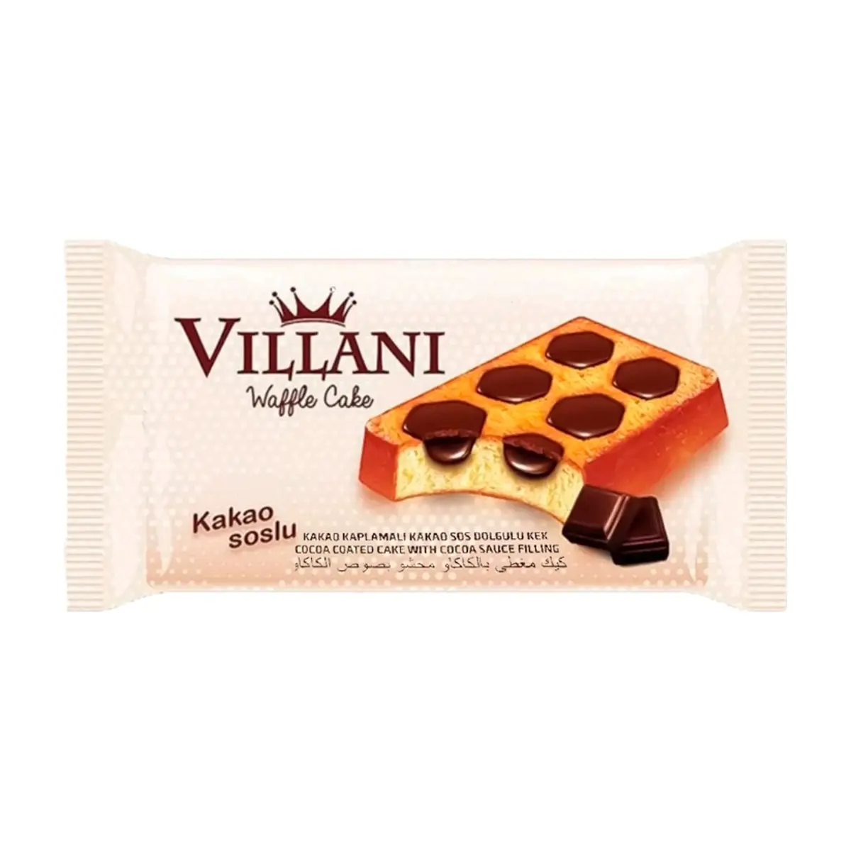 Pastel cubierto de chocolate y relleno de salsa de chocolate Villani (50 g / 1.76 oz) - Imagen 1