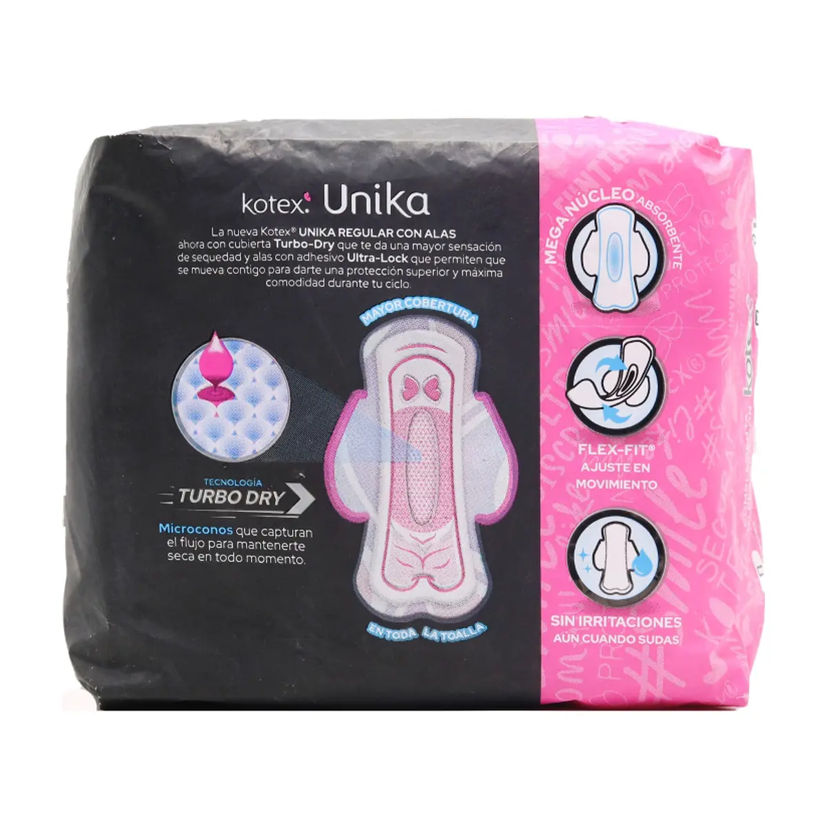 Almohadillas sanitarias regular con alas Kotex Unika (8 U) - Thumbnail 4