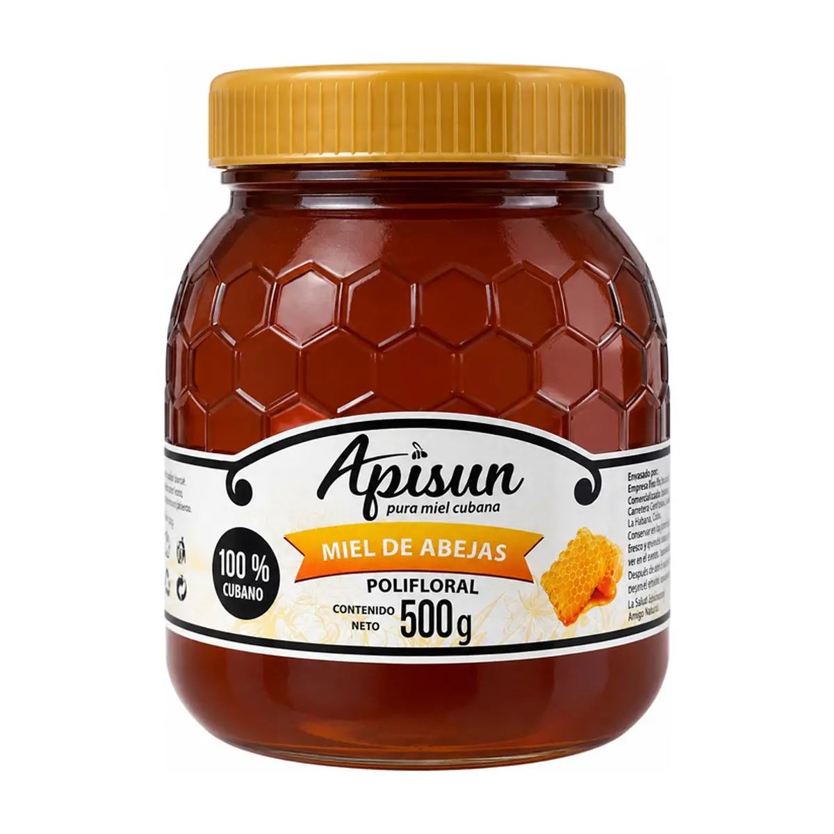 Miel de abejas polifloral 100% natural Apisun (500 g / 1.1 lb) - Thumbnail 4