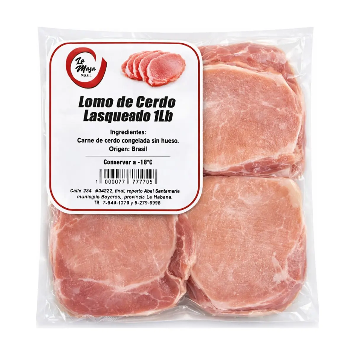 Lomo de cerdo lasqueado sin hueso La Masa (454 g / 1 lb) - Thumbnail 3