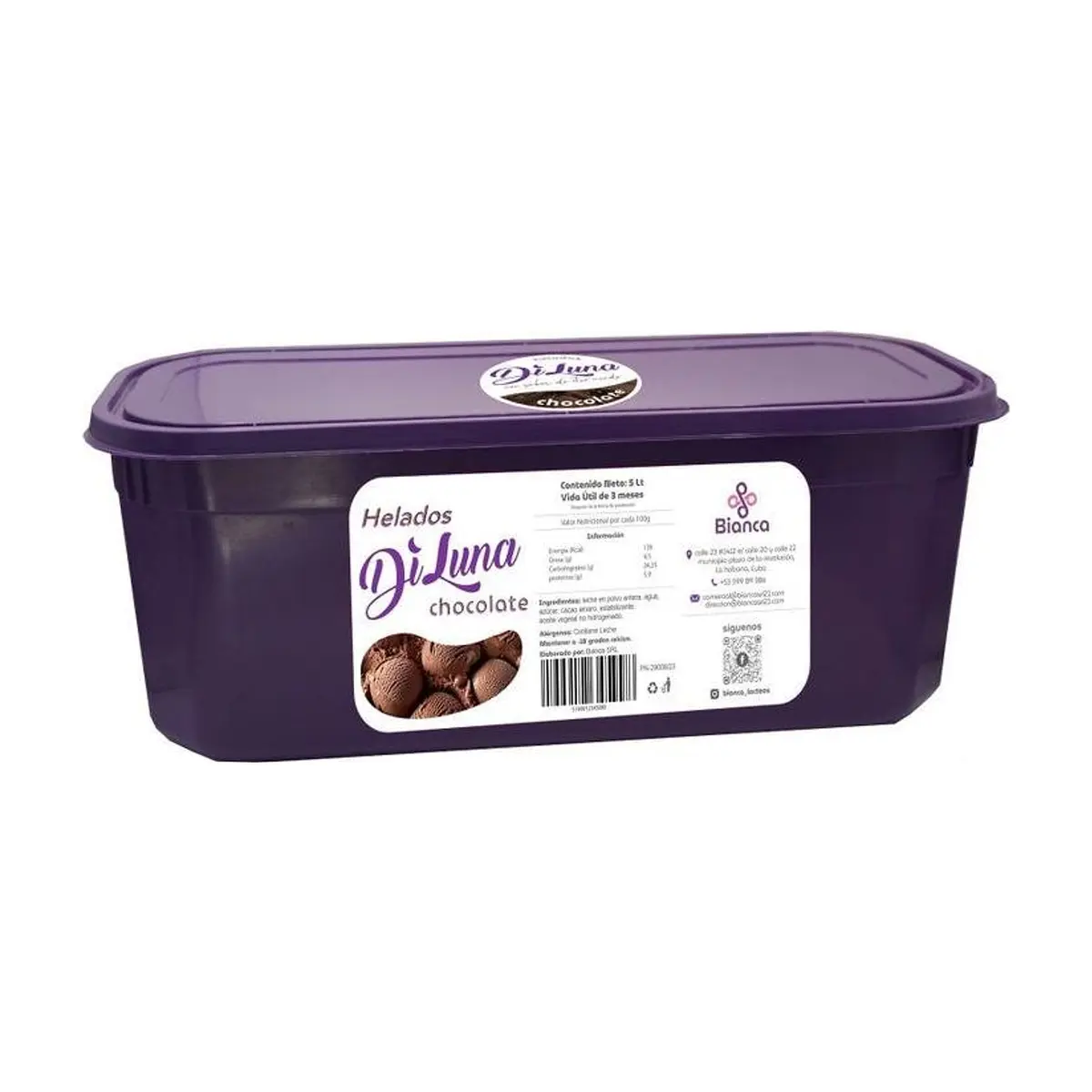 Helado sabor chocolate DiLuna (5 L)