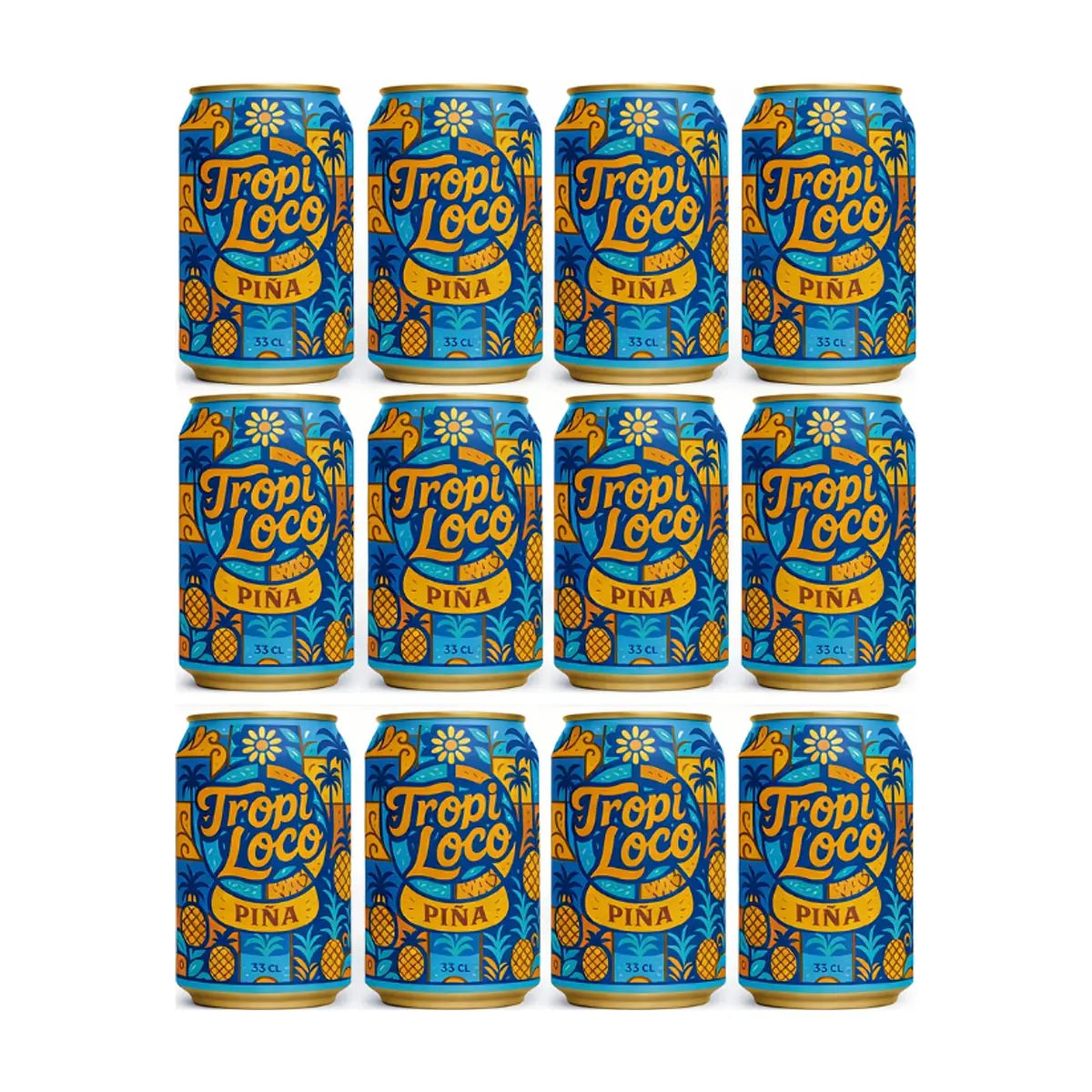 Refresco gaseado de piña Tropi Loco (12 x 330 ml) - Miniatura 1