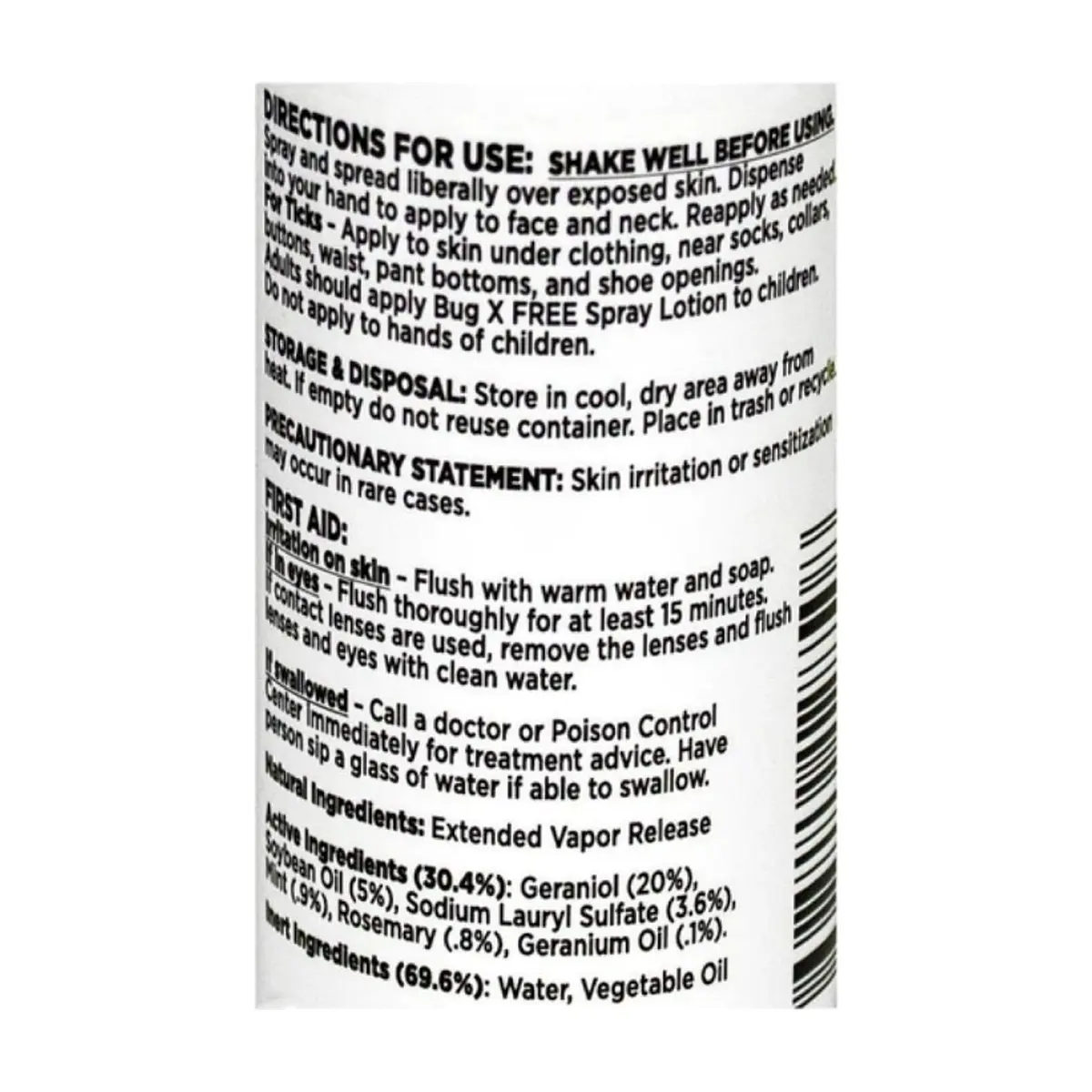 Repelente contra insectos en spray BugX (59 ml / 2 oz) - Thumbnail 2