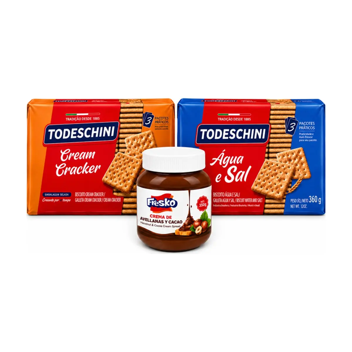 Galletas soda Todeschini + Crema cacao Fresko