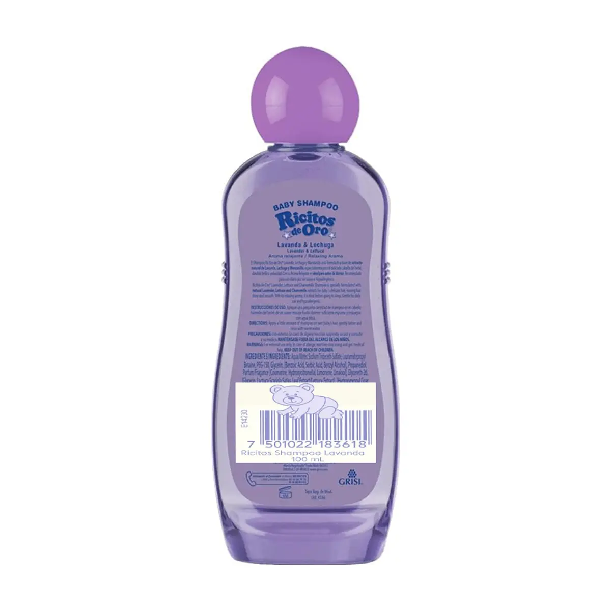 Champú para bebés lavanda y lechuga Ricitos De Oro (100 ml) - Thumbnail 3