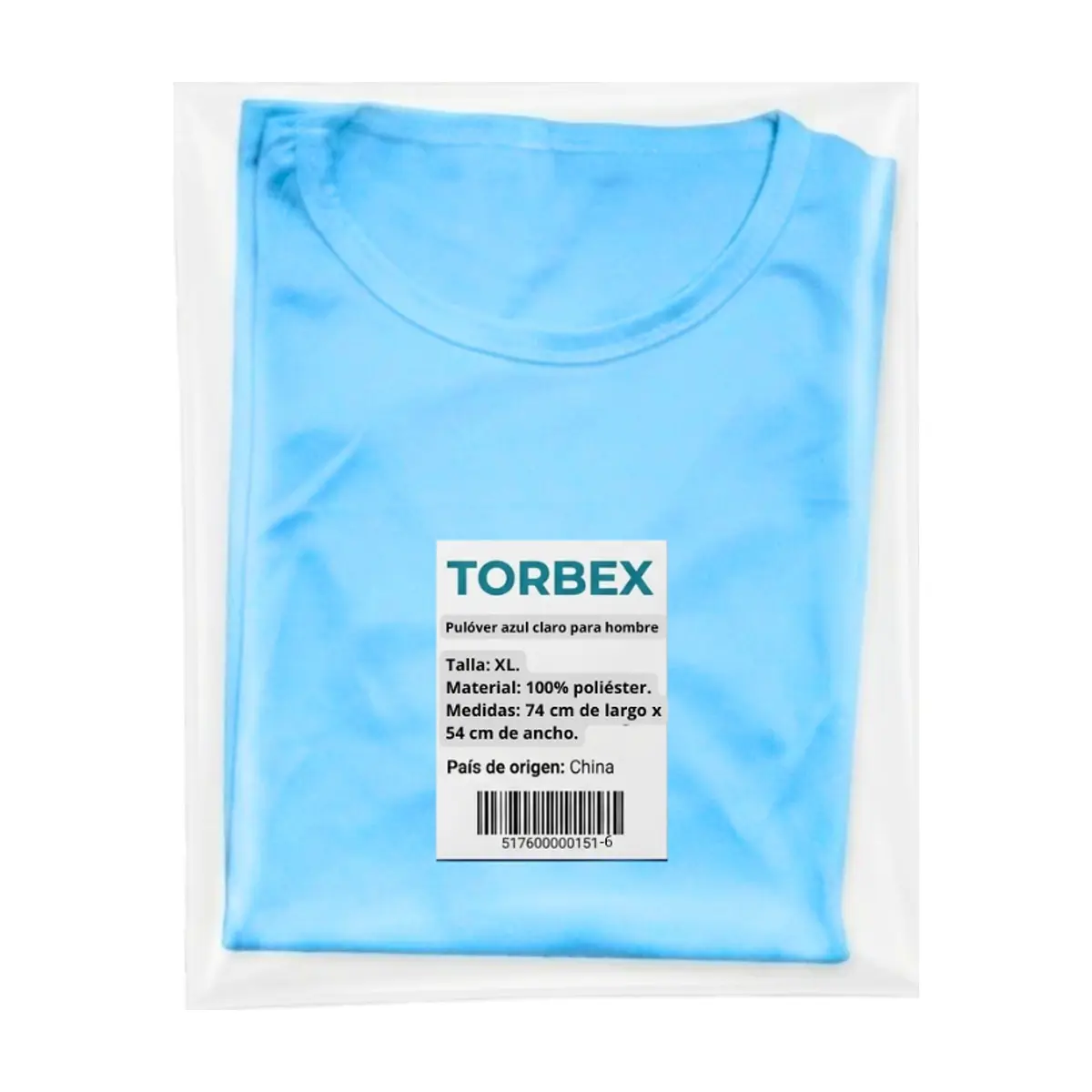 Pulóver azul claro para hombre Torbex (Talla XL) - Thumbnail 2