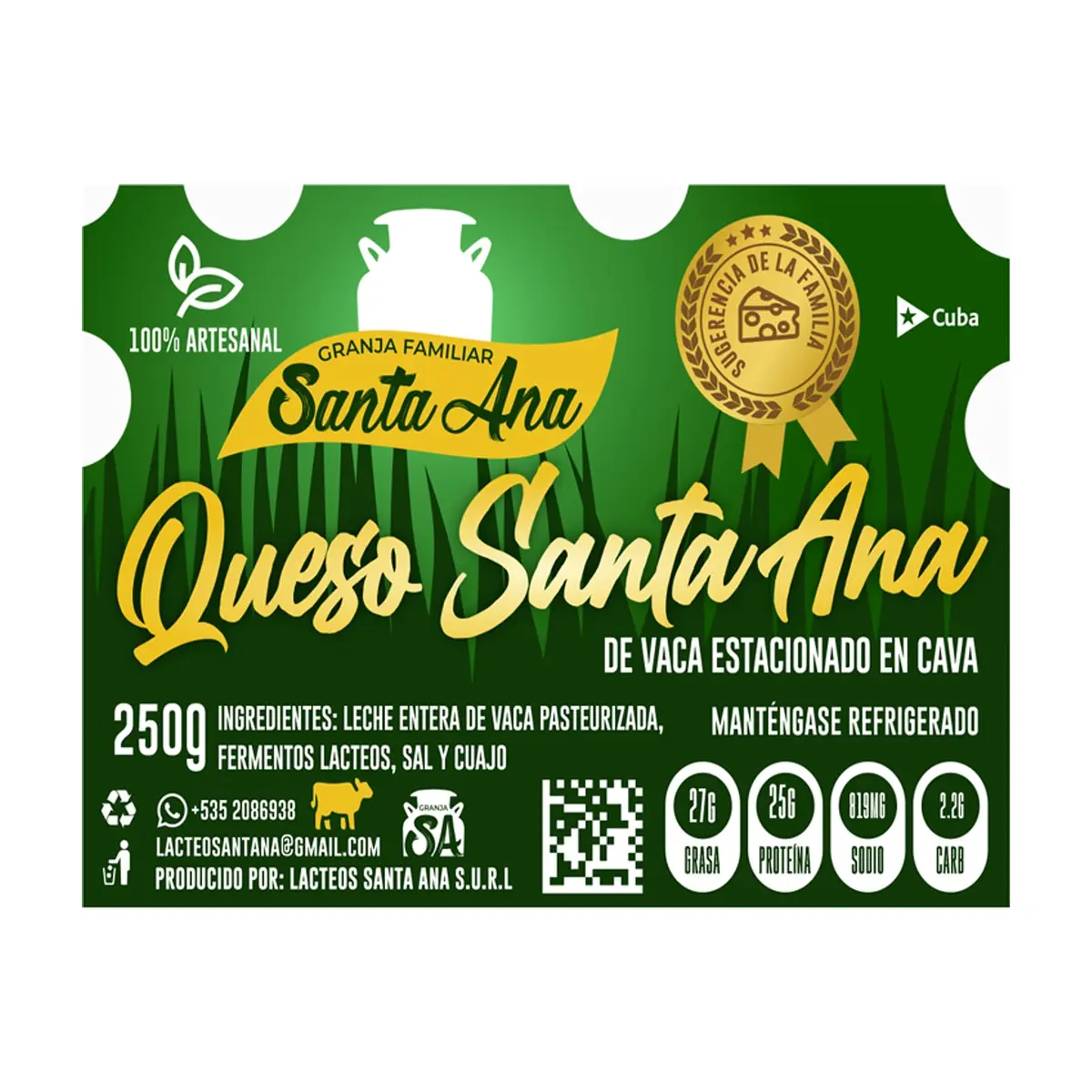 Queso curado Santa Ana (250 g / 8.8 oz) - Thumbnail 2