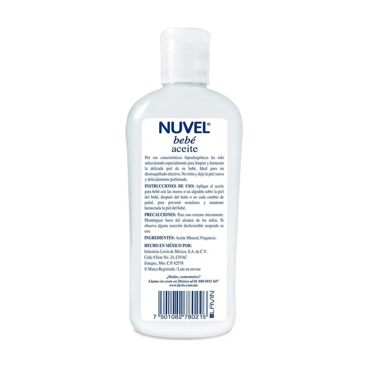 Aceite para bebé hipoalergénico humectante Nuvel (125 ml) - Thumbnail 5