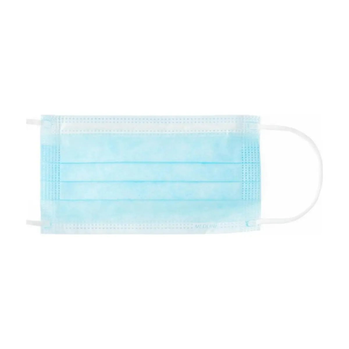 Mascarilla facial para procedimientos con bandas para las orejas desechable color azul Medline (1 U)