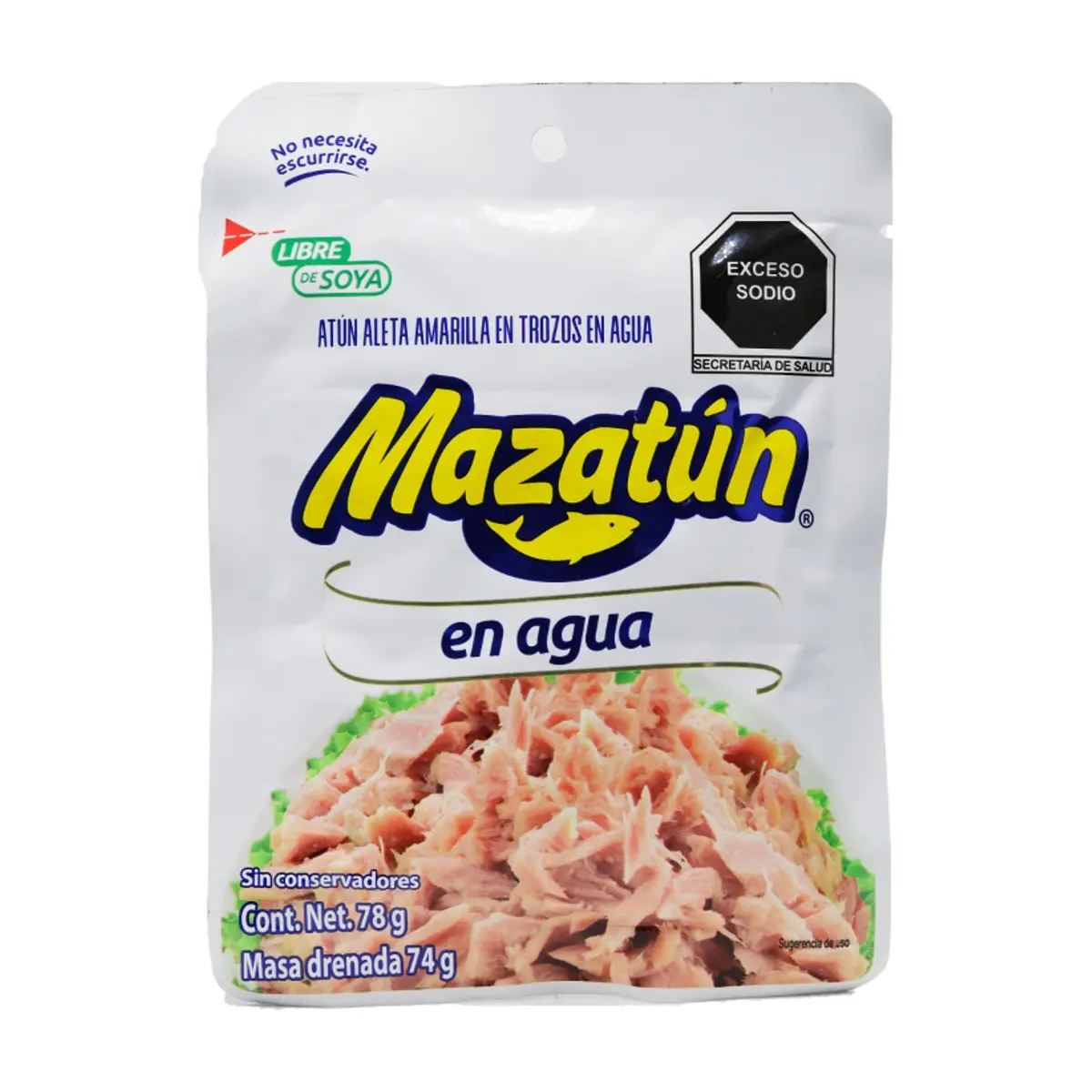 Atún aleta amarilla en trozos y en agua Mazatún (78 g / 2.7 oz) - Thumbnail 3