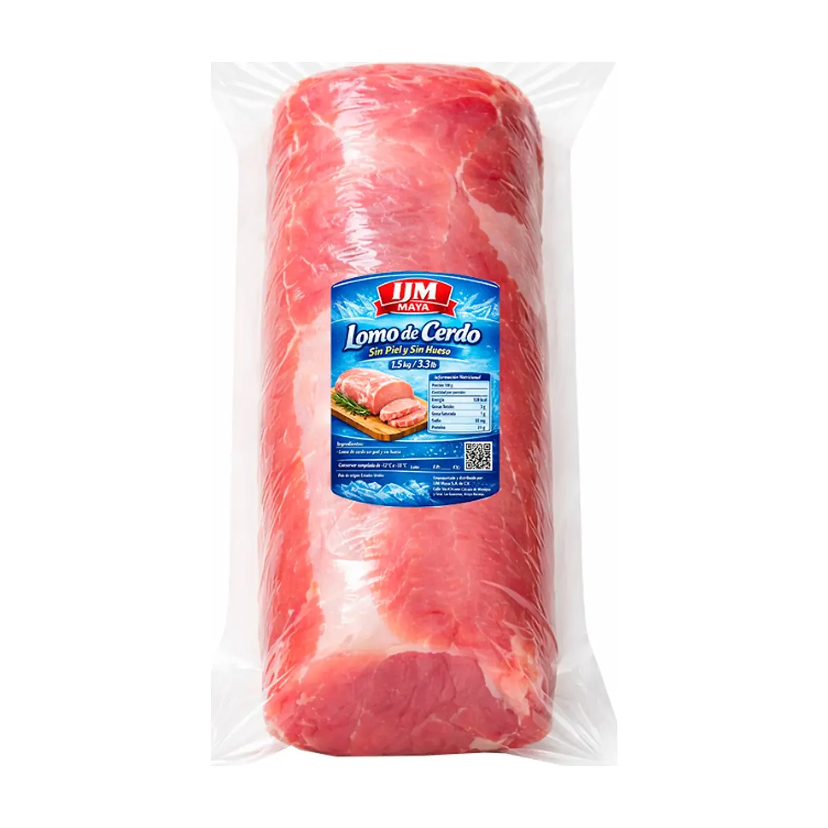 Lomo de cerdo sin piel y sin hueso IJM Maya (1.5 kg / 3.3 lb) - Miniatura 1