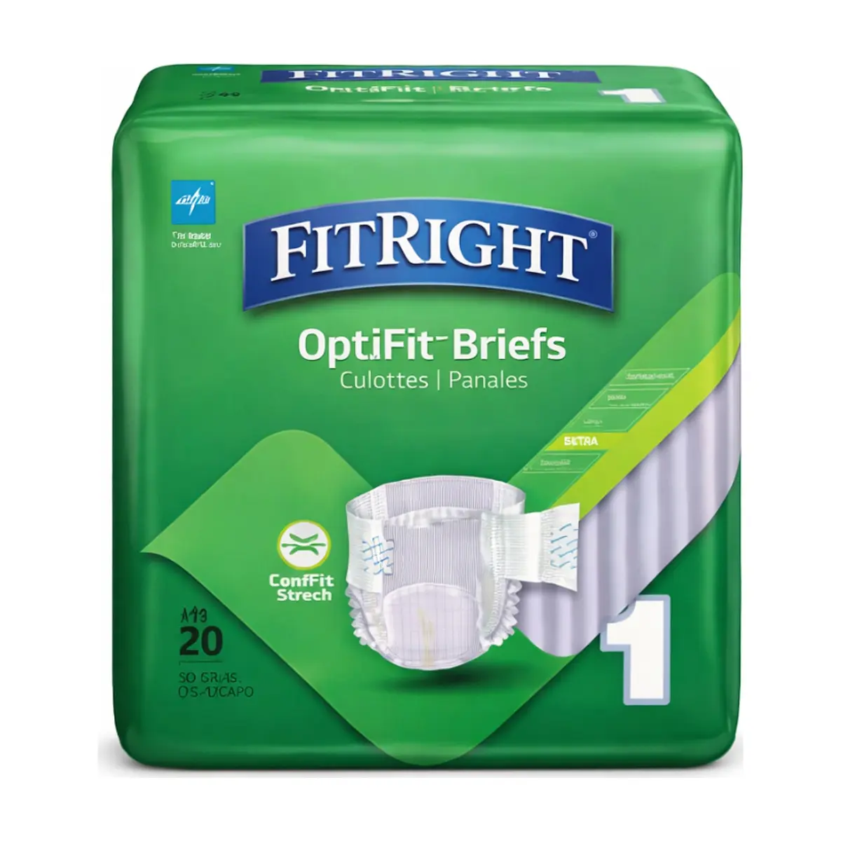 Culeros desechables para adultos talla MD/LG FitRight (20 U)